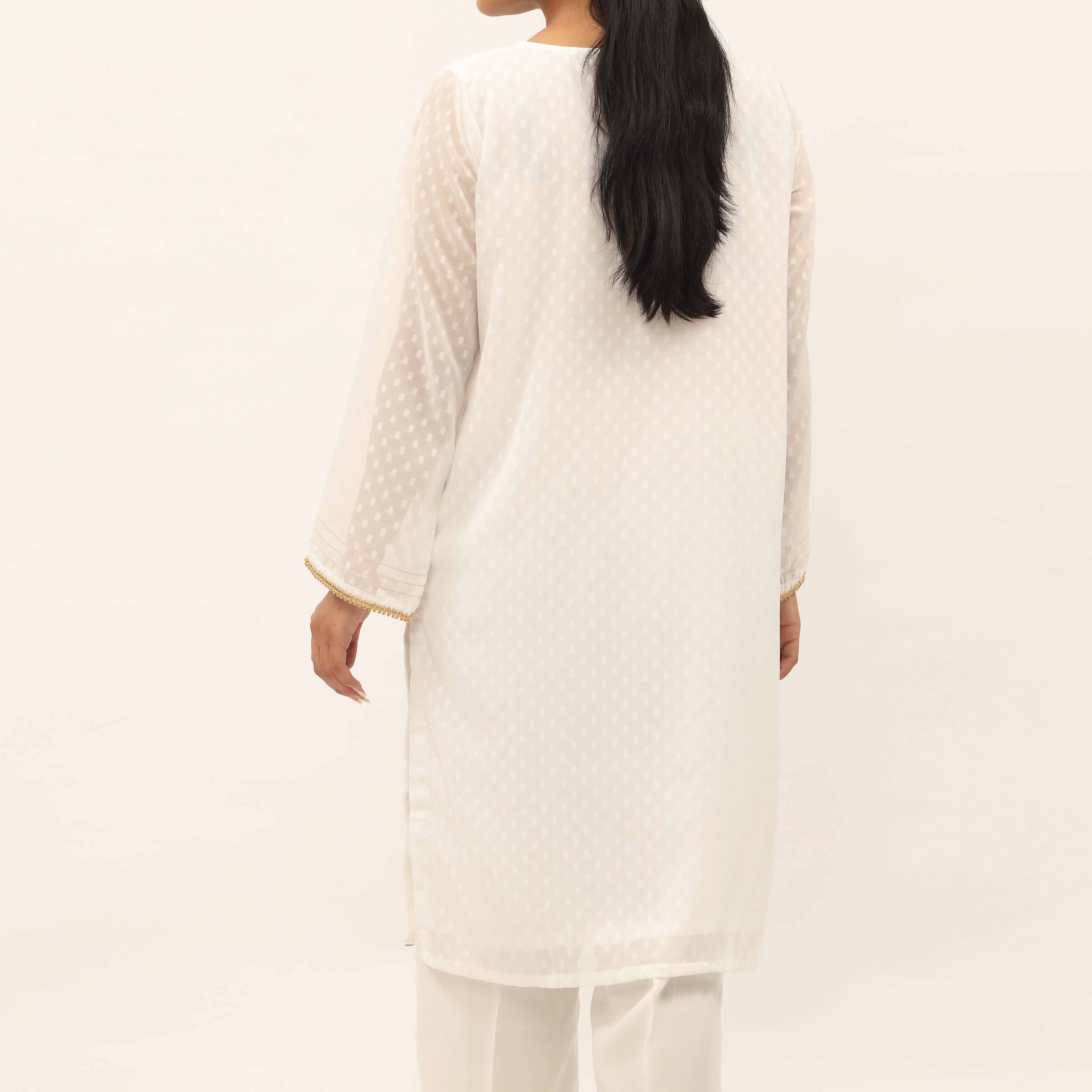 1PC- Broshia Chiffon Shirt PS5277 - Image 4