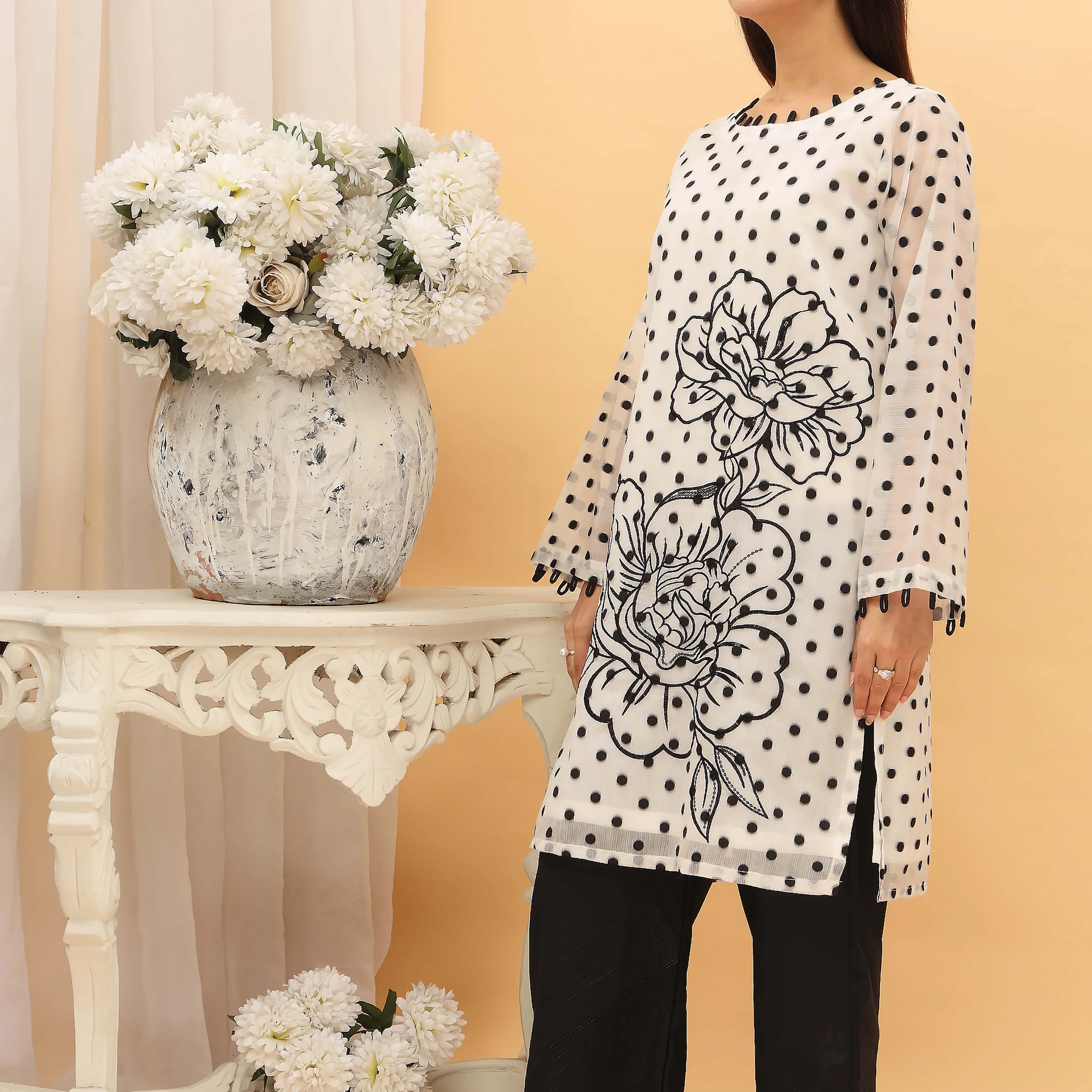 1PC- Broshia Paper Cotton Shirt PS5124 - Image 2