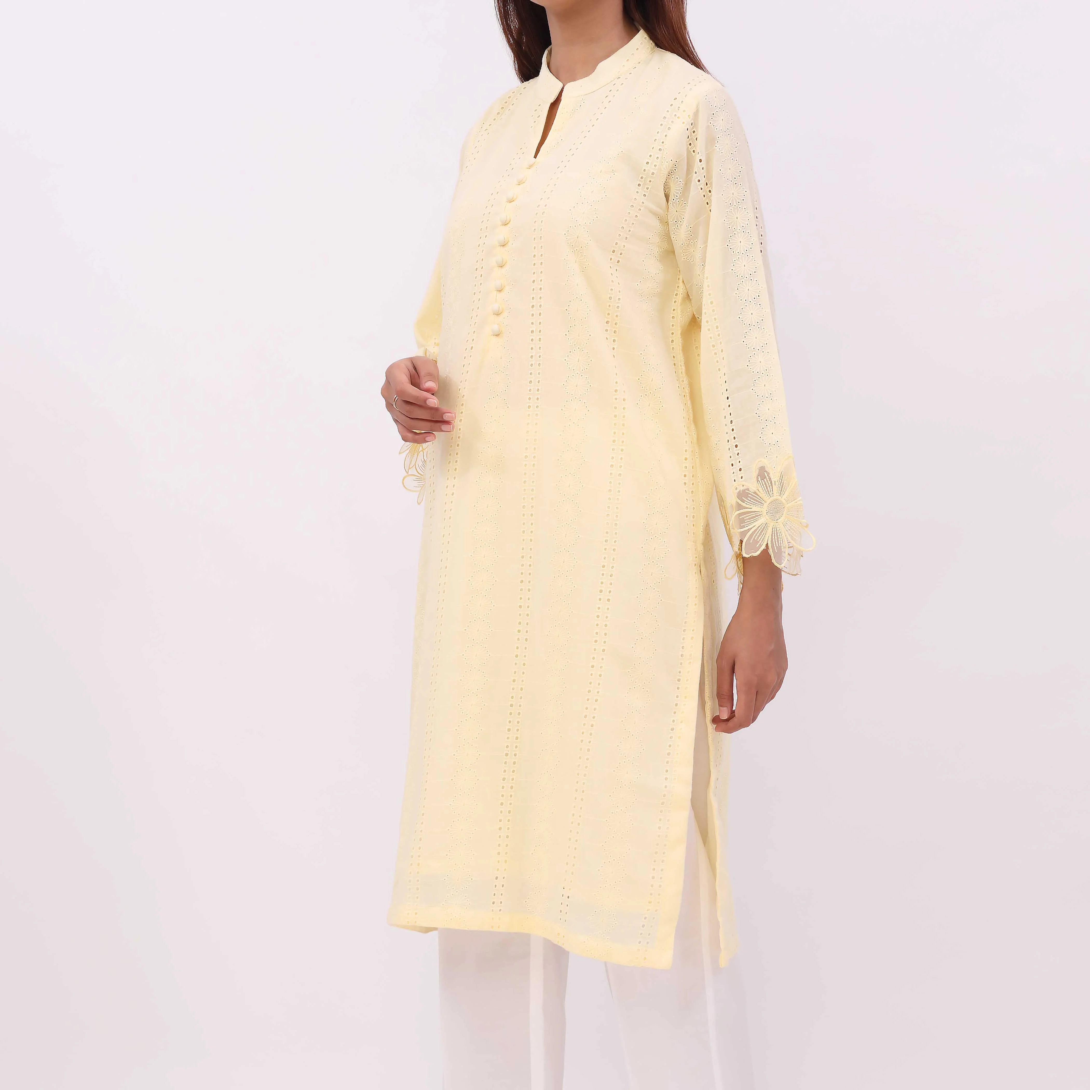 1PC- Chikan Kari Lawn Shirt PS5363 - Image 2