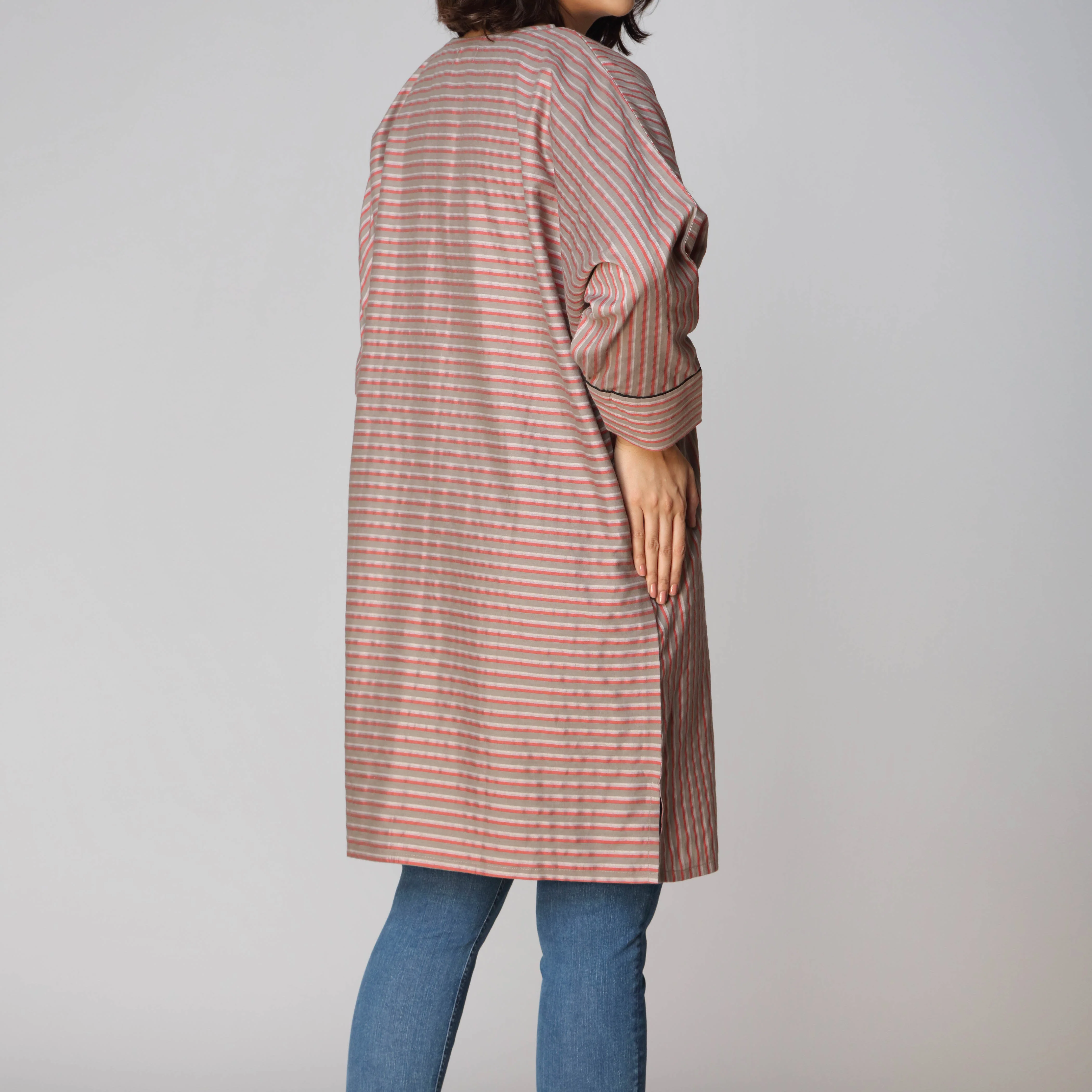 1PC- Cotton Stripe Shirt  PW2127 - Image 3