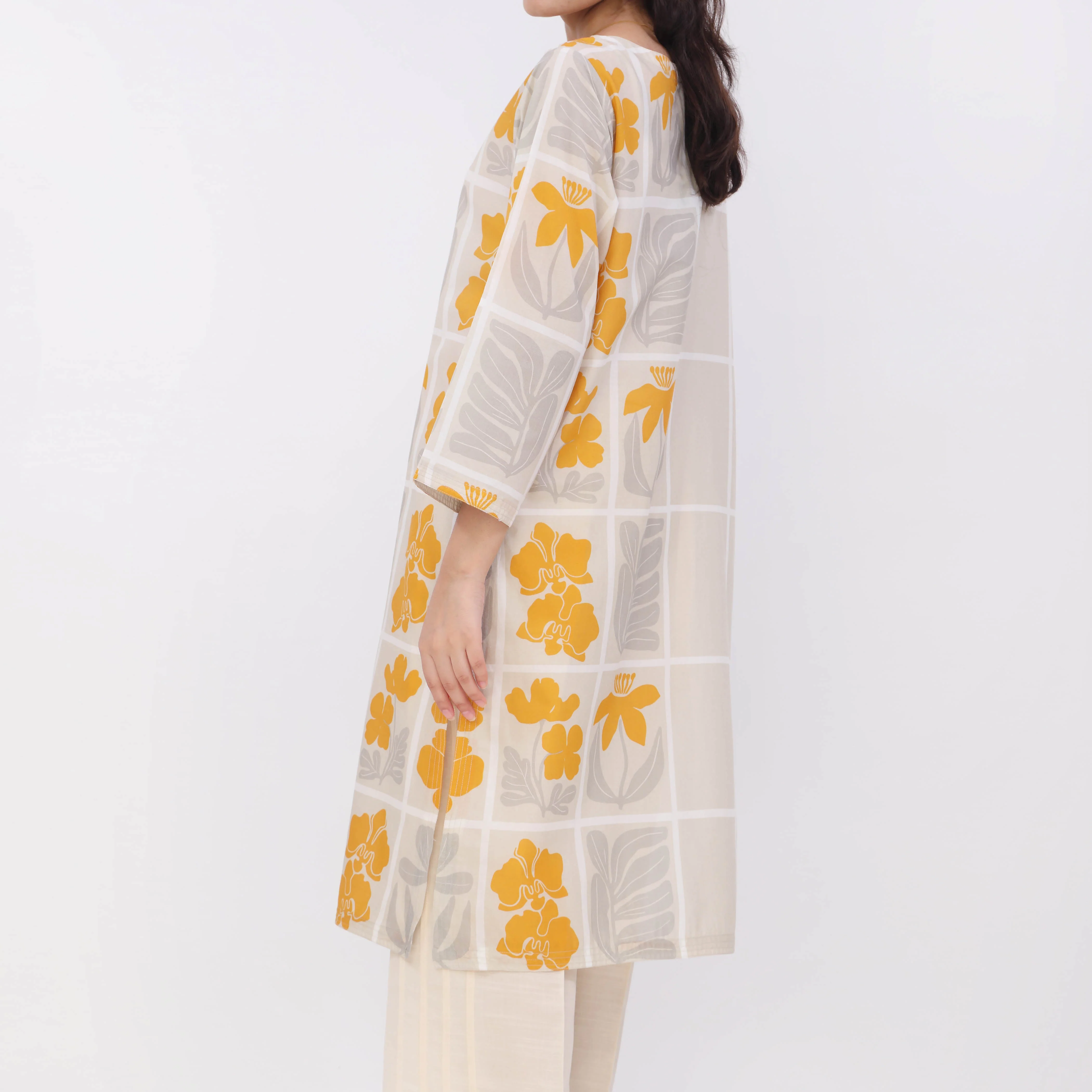 1PC- Digital Printed Cotton Cambric Shirt PW5062 - Image 5