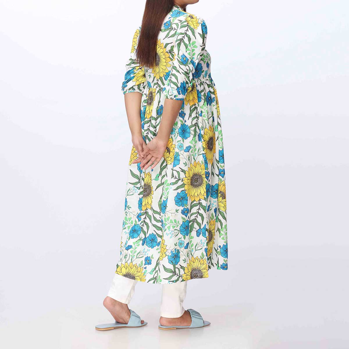 1PC- Digital Printed Khaddar Shirt PW3048 - Image 3