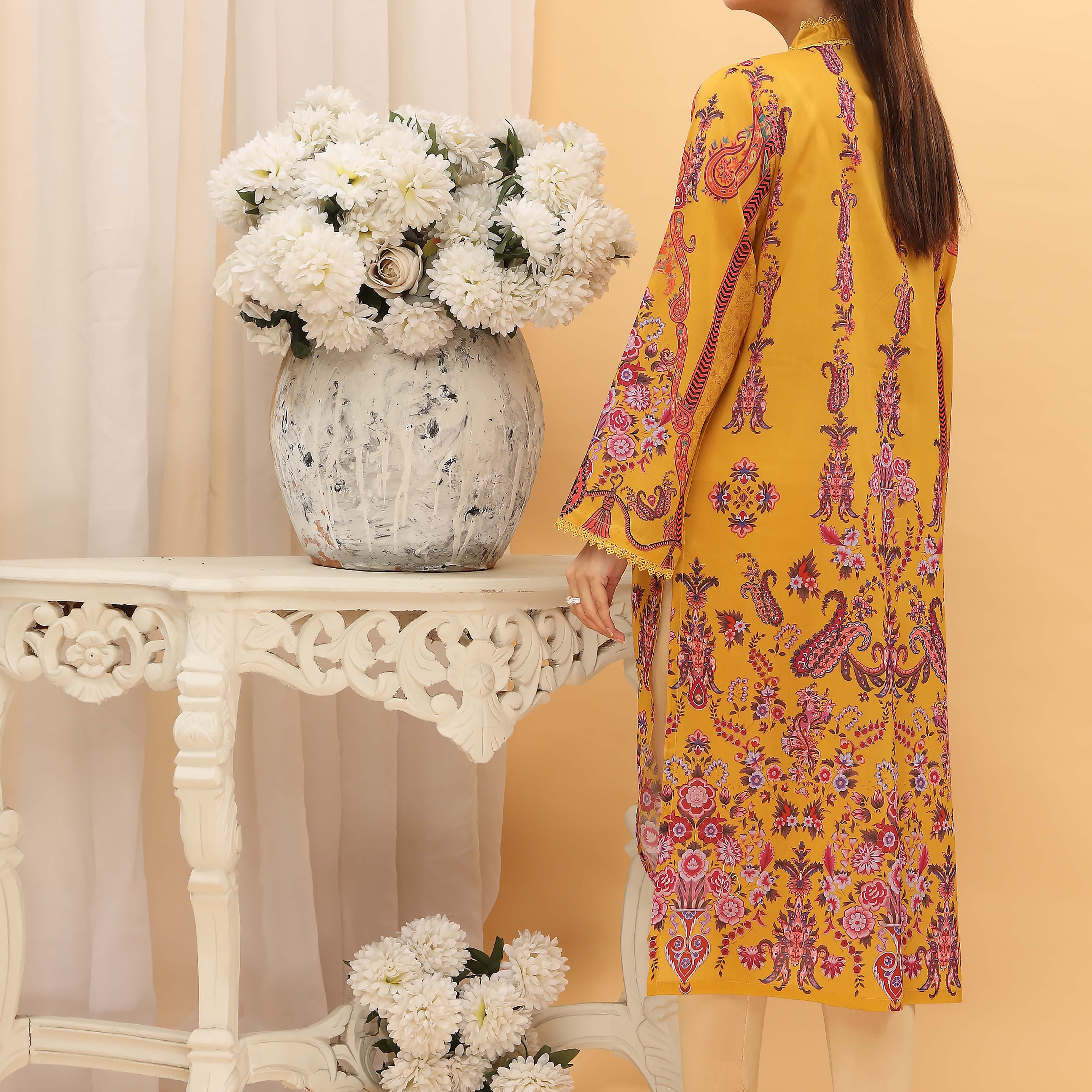 1PC- Digital Printed Lawn Shirt PS5176 - Image 3