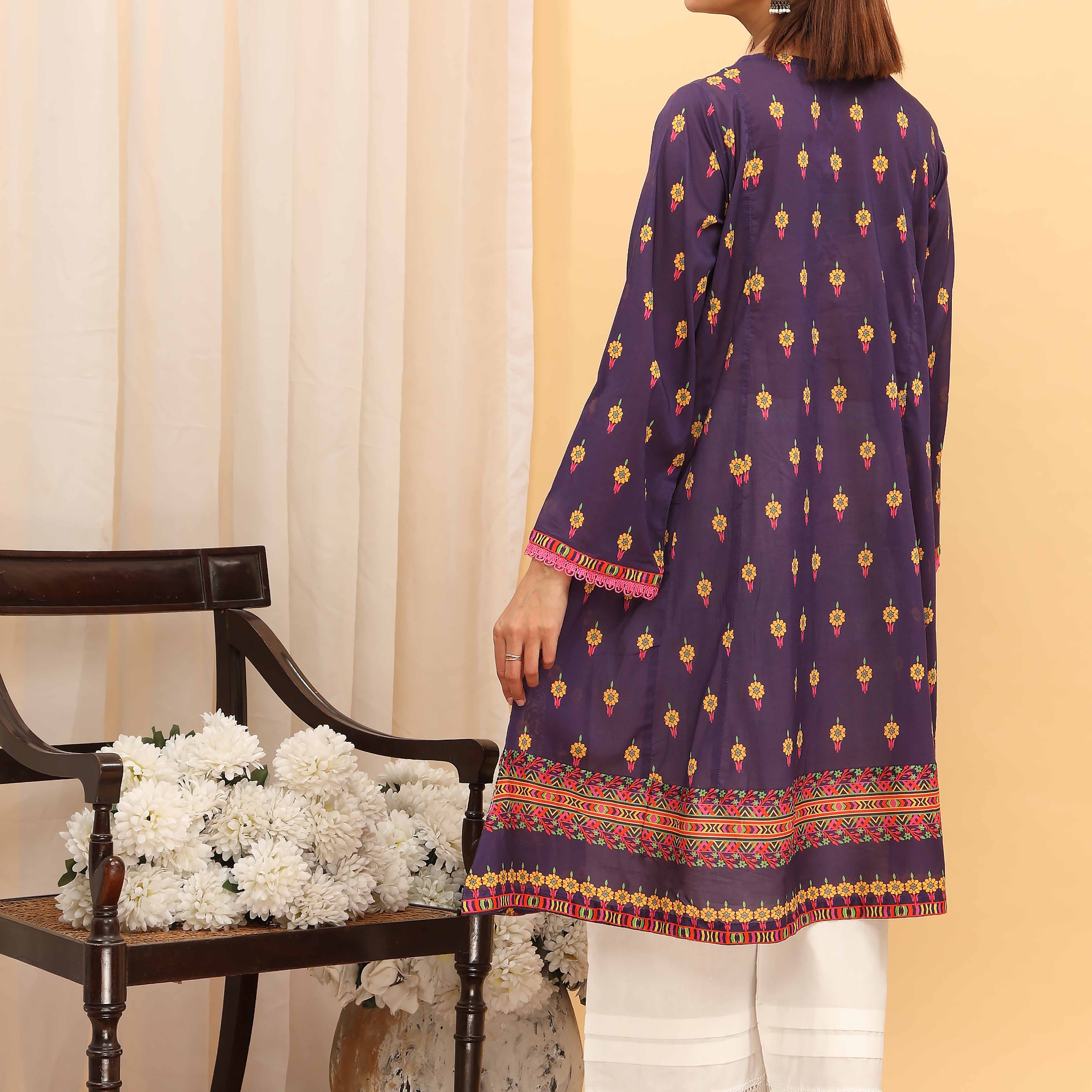 1PC- Digital Printed Lawn Shirt PS5189 - Image 3