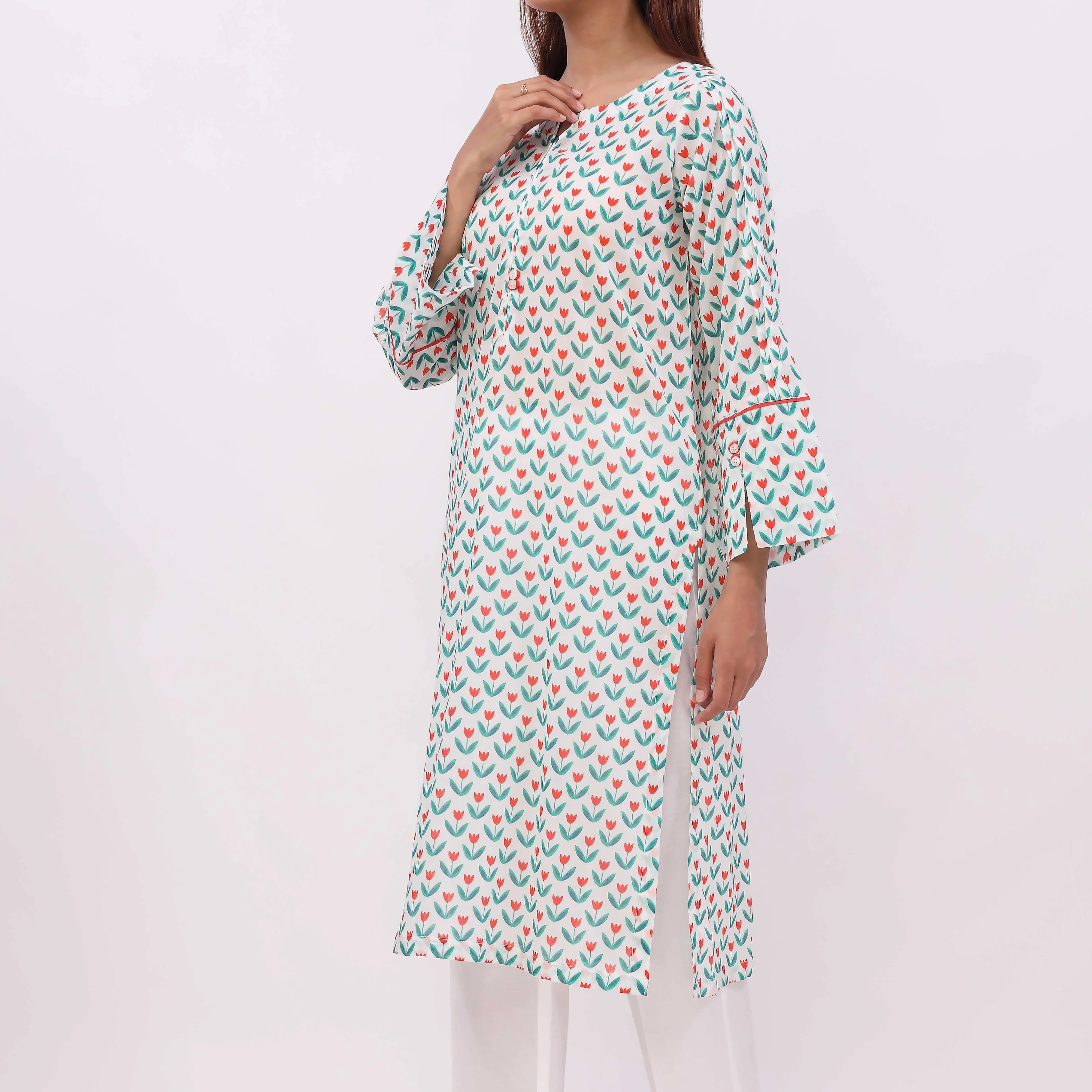 1PC- Digital Printed Lawn Shirt PS5434 - Image 3