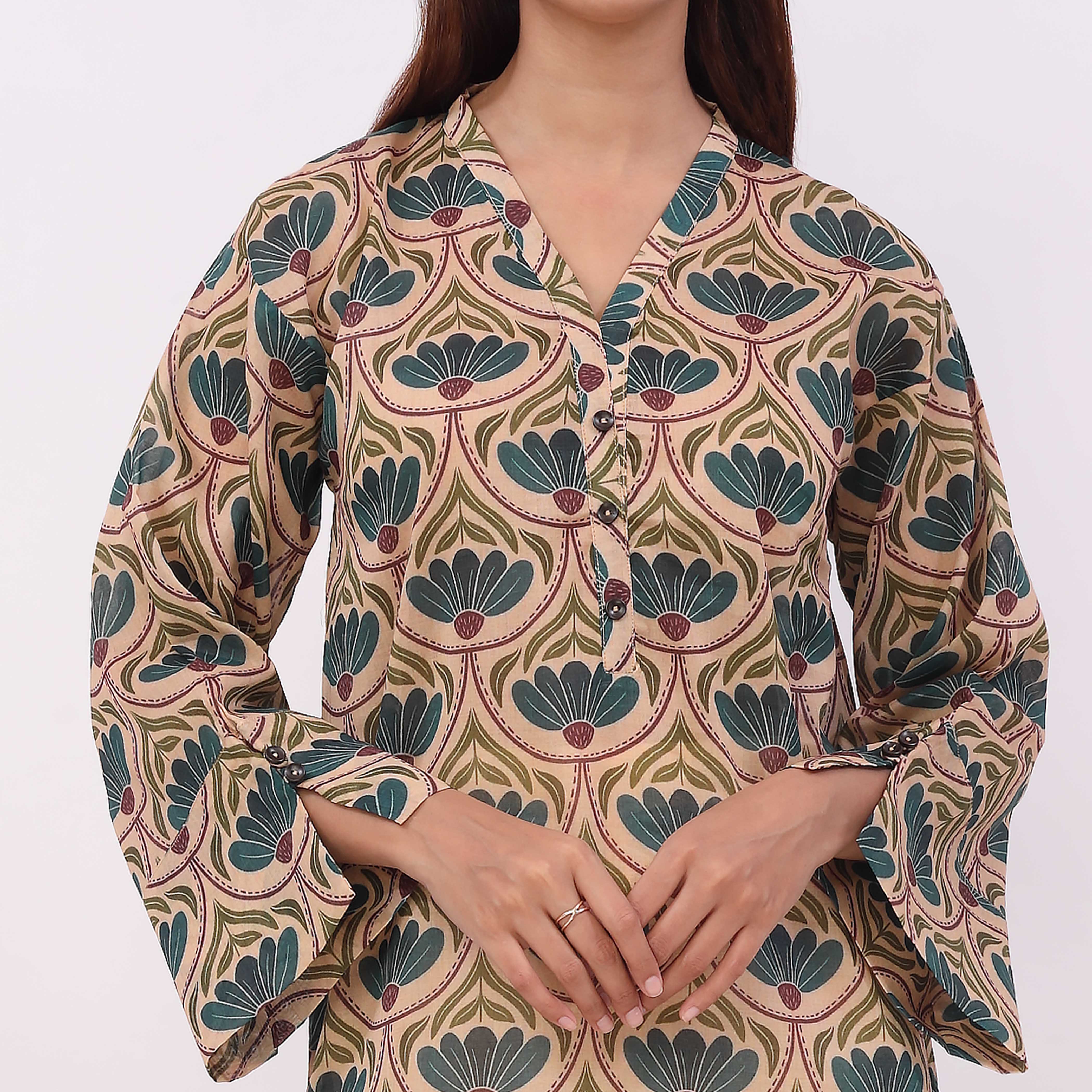 1PC- Digital Printed Lawn Shirt PS5453 - Image 3