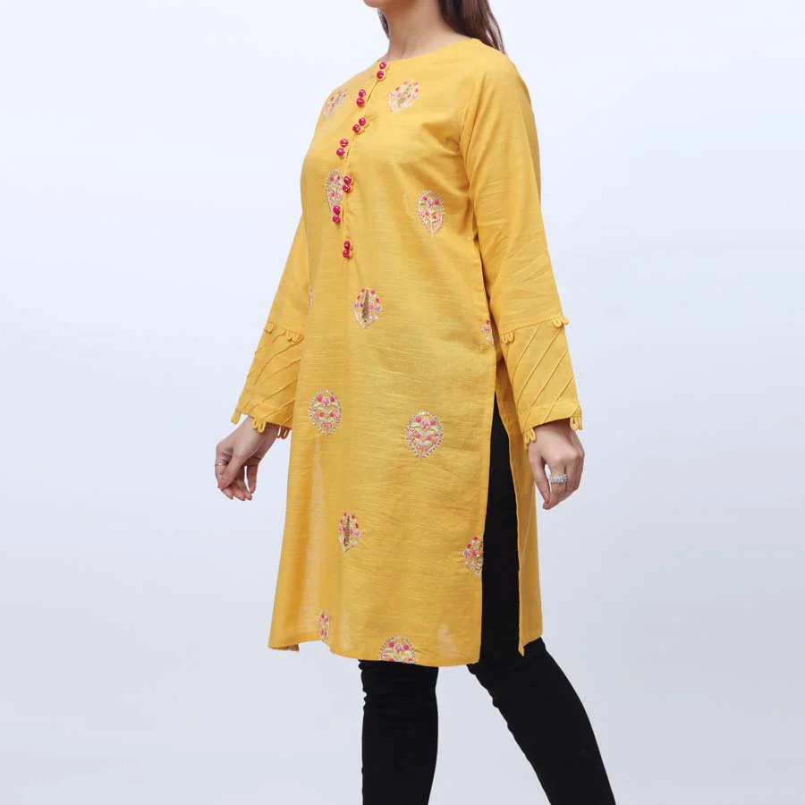 1PC- Embroidered Khaddar Shirt PW3044 - Image 2