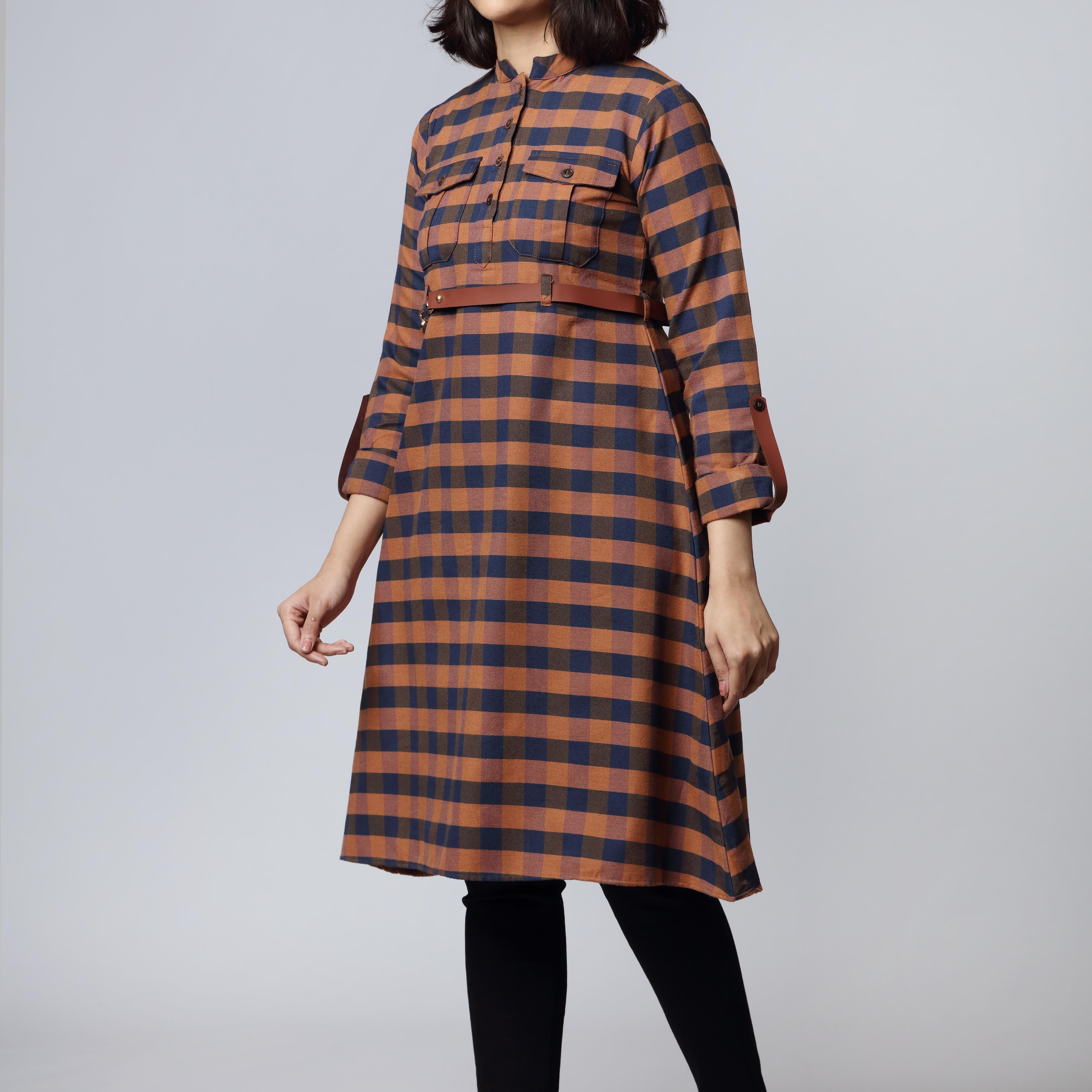 1PC-Flannel Checkered Shirt  PW2322 - Image 2