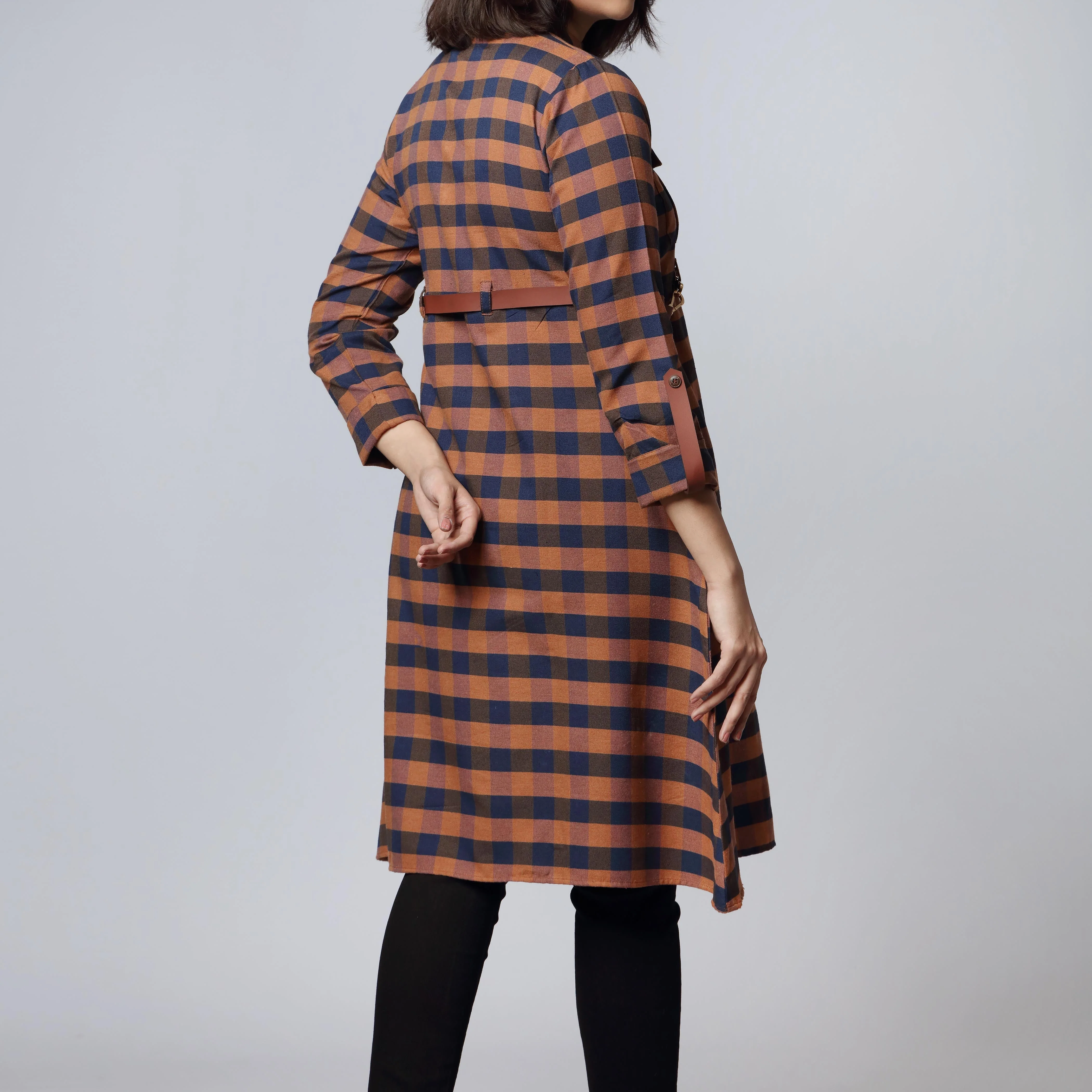 1PC-Flannel Checkered Shirt  PW2322 - Image 3