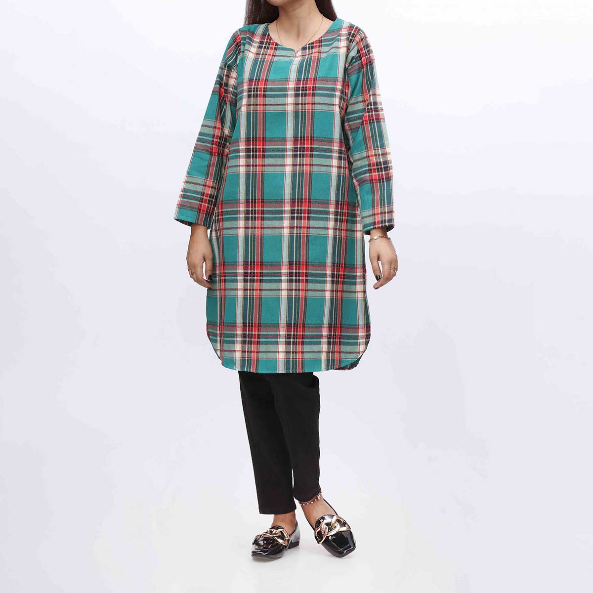 1PC- Flannel Checkered Shirt PW3291 - Image 2