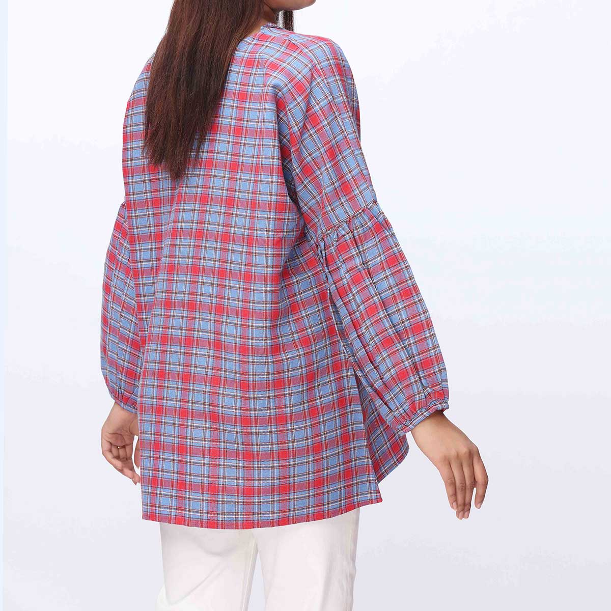 1PC-Flannel Checkered Top PW3078 - Image 4