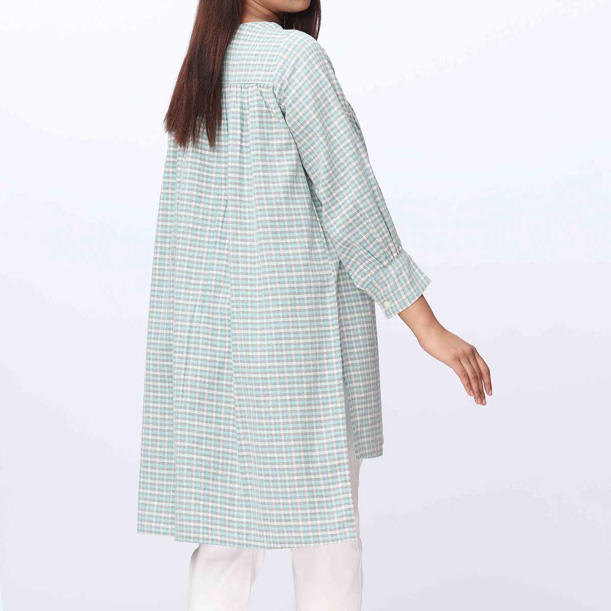 1PC- Flannel Checkered Top PW3079 - Image 4