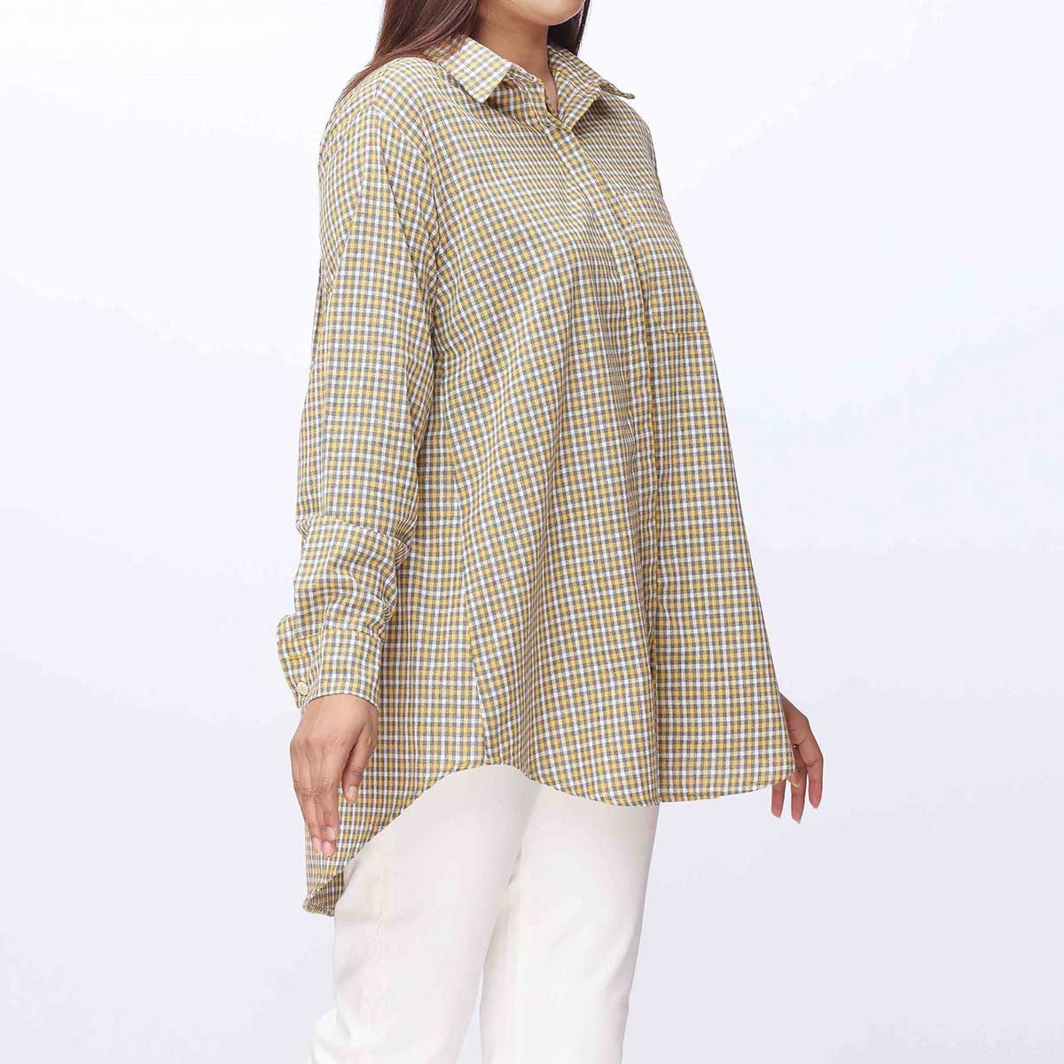 1PC- Flannel Checkered Top PW3087 - Image 2