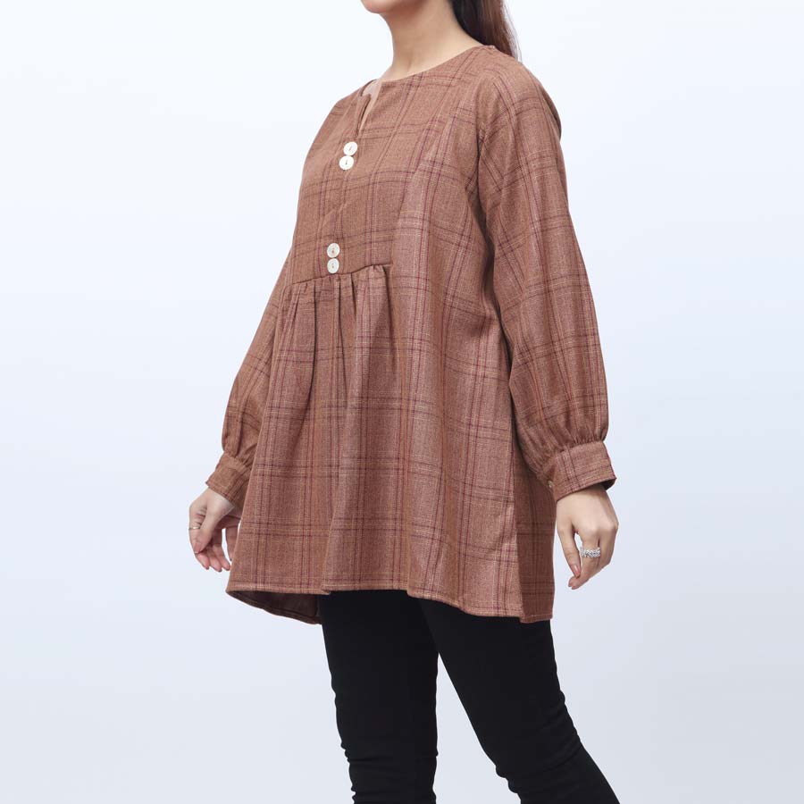 1PC- Flannel Checkered Top PW9147 - Image 2