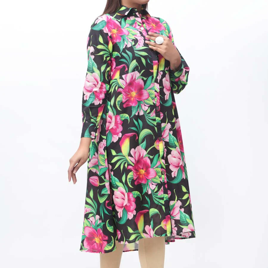 1PC- Printed Khaddar Shirt PW3298 - Image 2