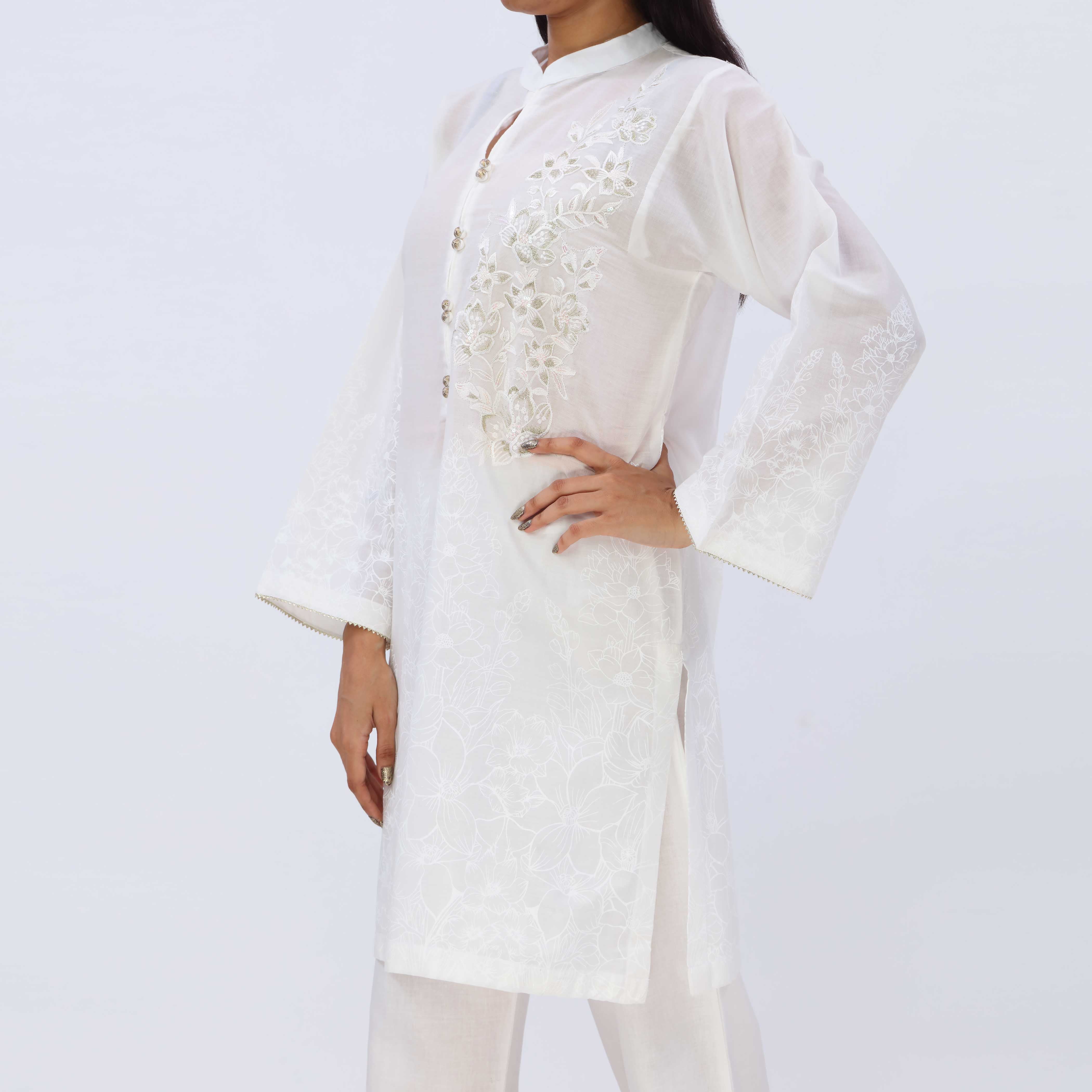 1PC- Printed Lawn Shirt With Embroidery PS5375 - Image 3