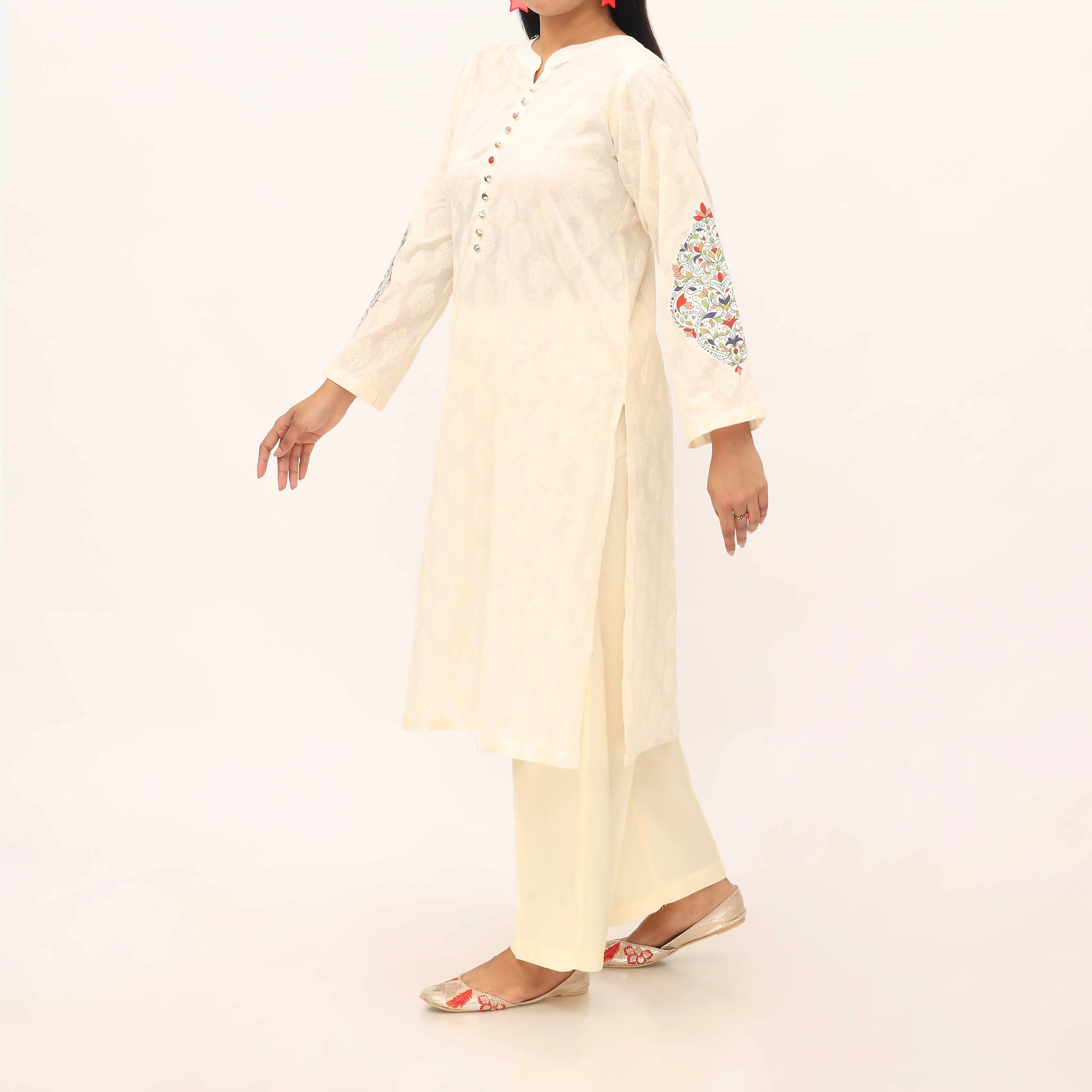1PC- Puff Printed Lawn Shirt PS5078 - Image 4