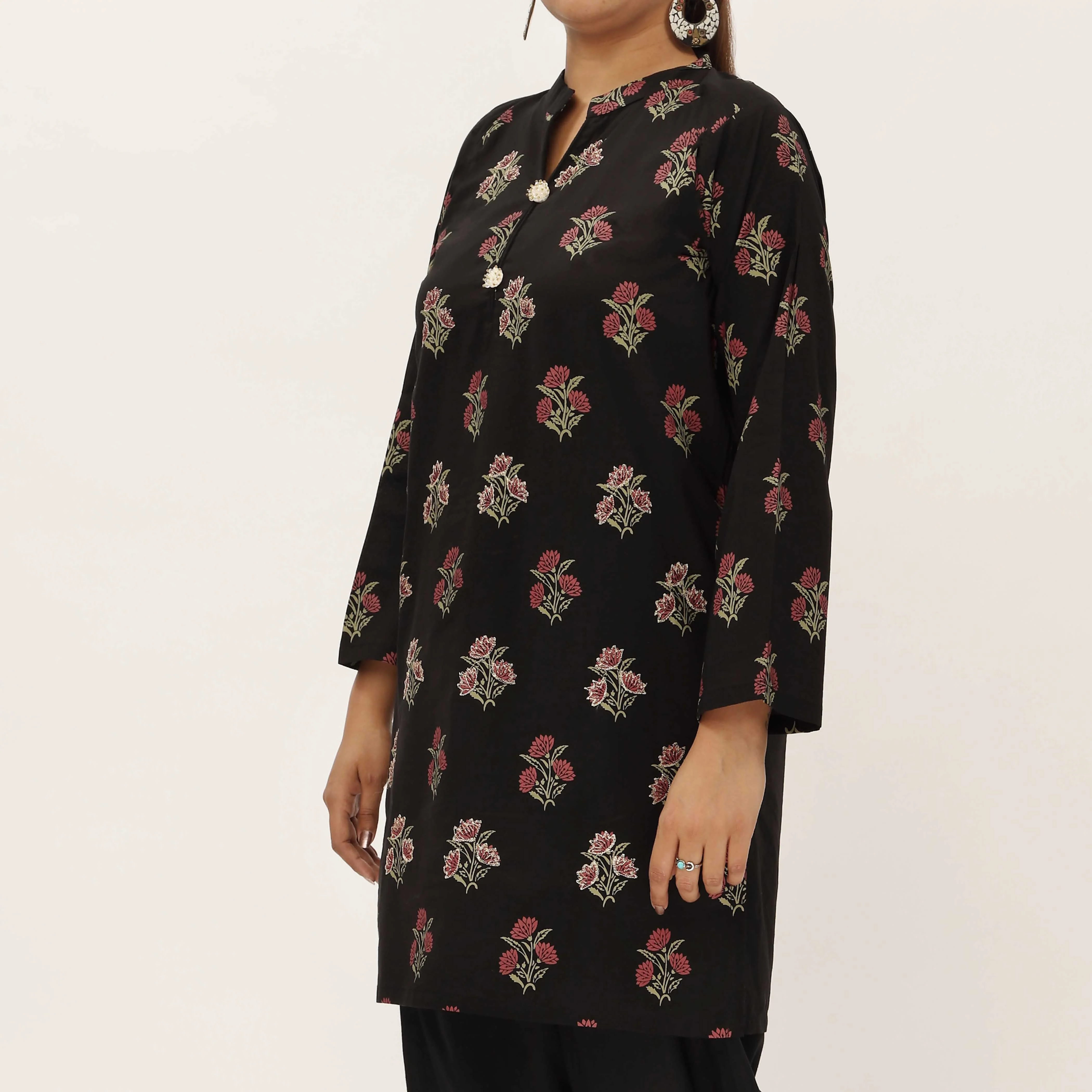 1PC- Screen Printed Cambric Shirt PS5291 - Image 2