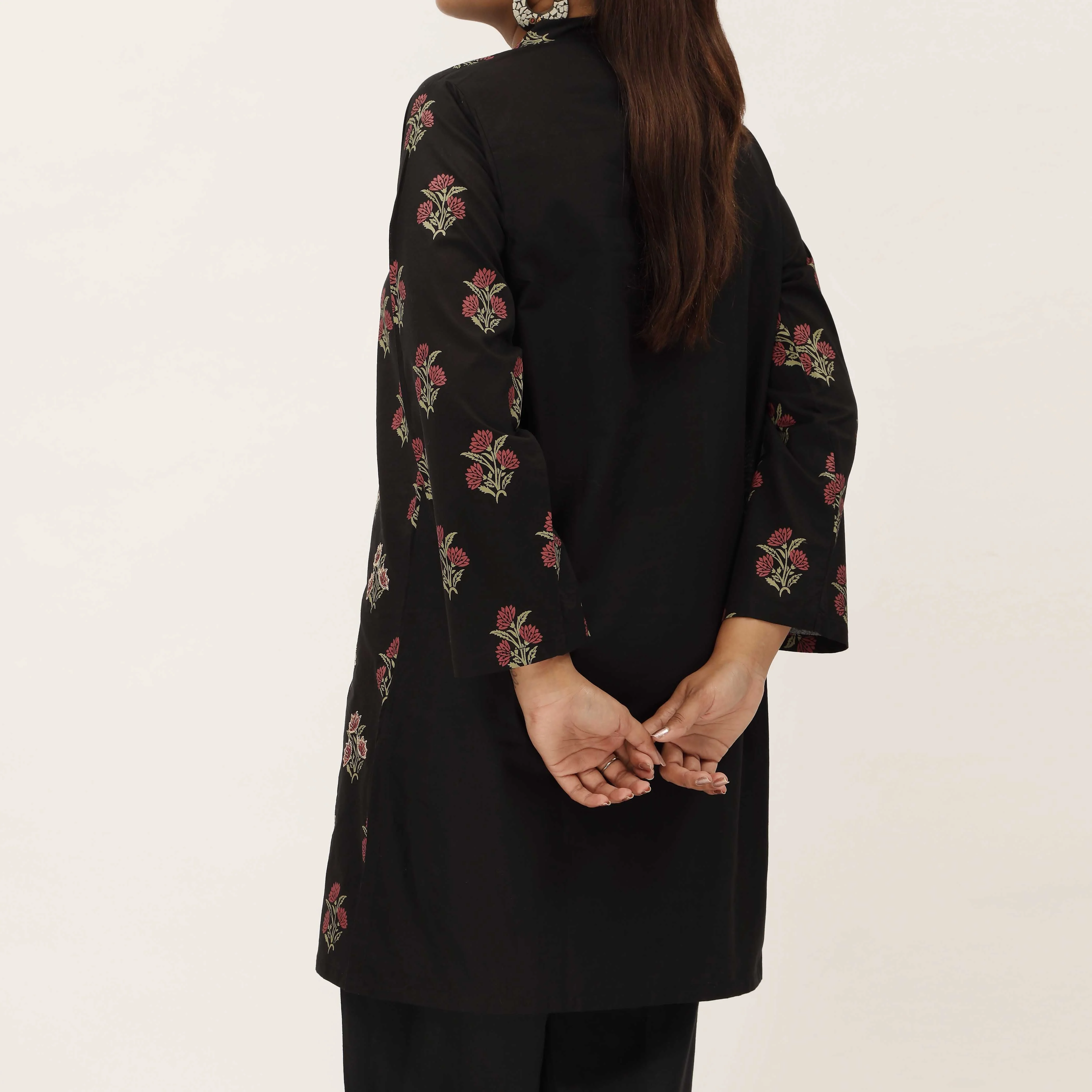 1PC- Screen Printed Cambric Shirt PS5291 - Image 3