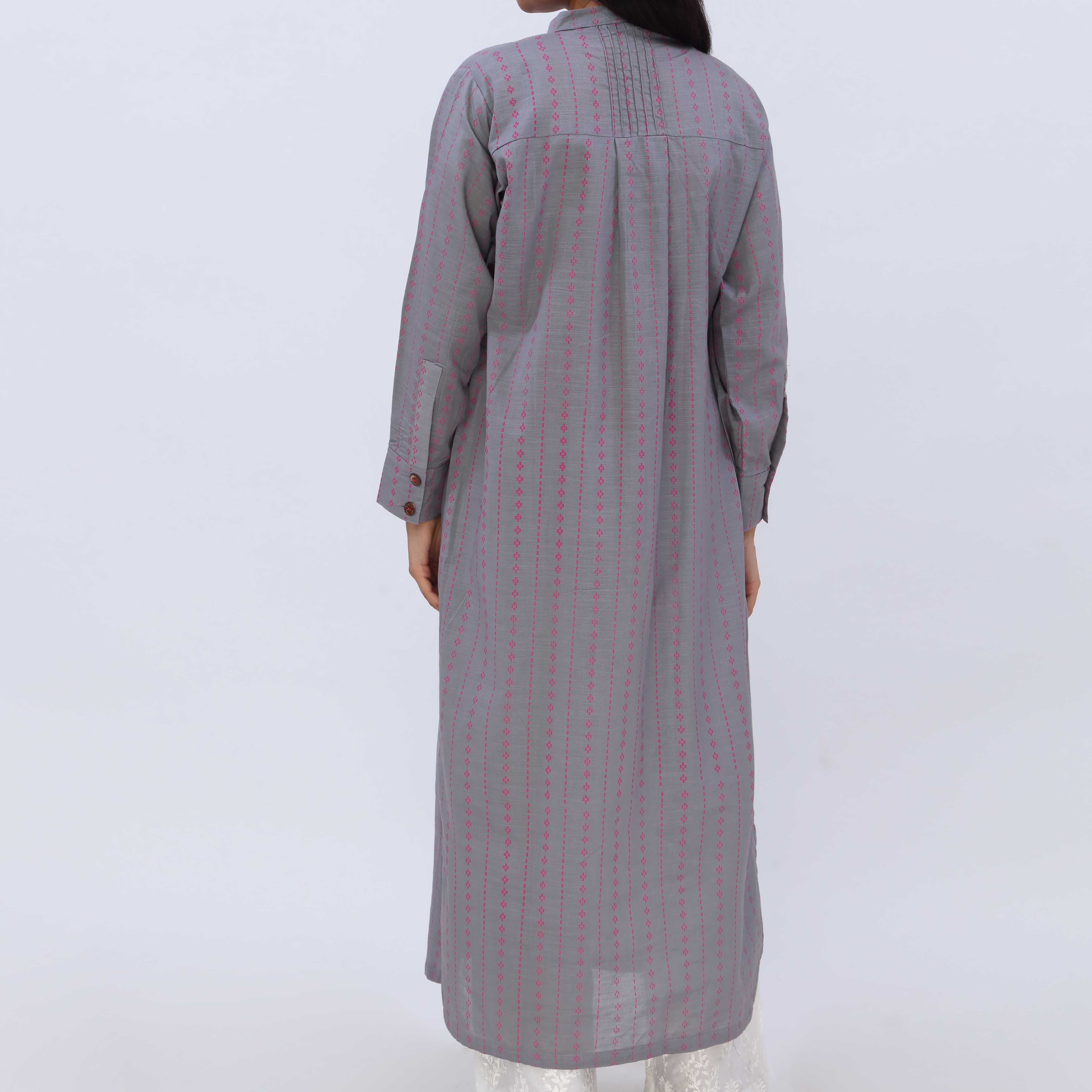 1PC- Slub Khaddar Printed Shirt PW5001 - Image 5
