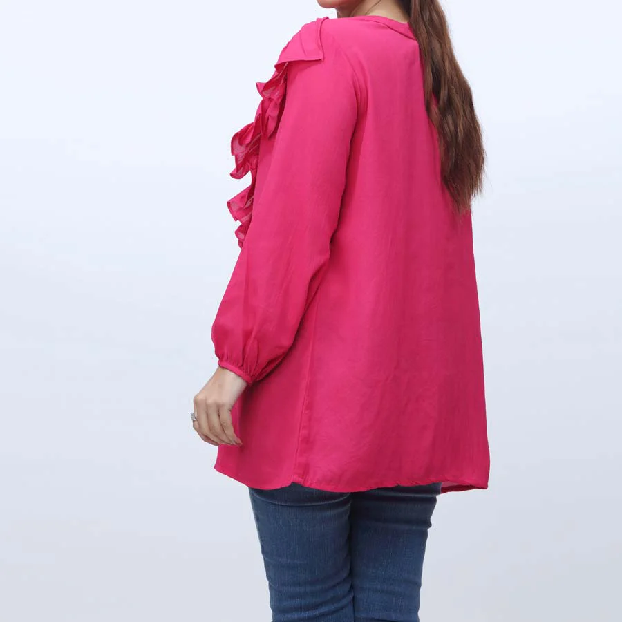 1PC- Solid Georget Chiffon Top PW9146 - Image 3