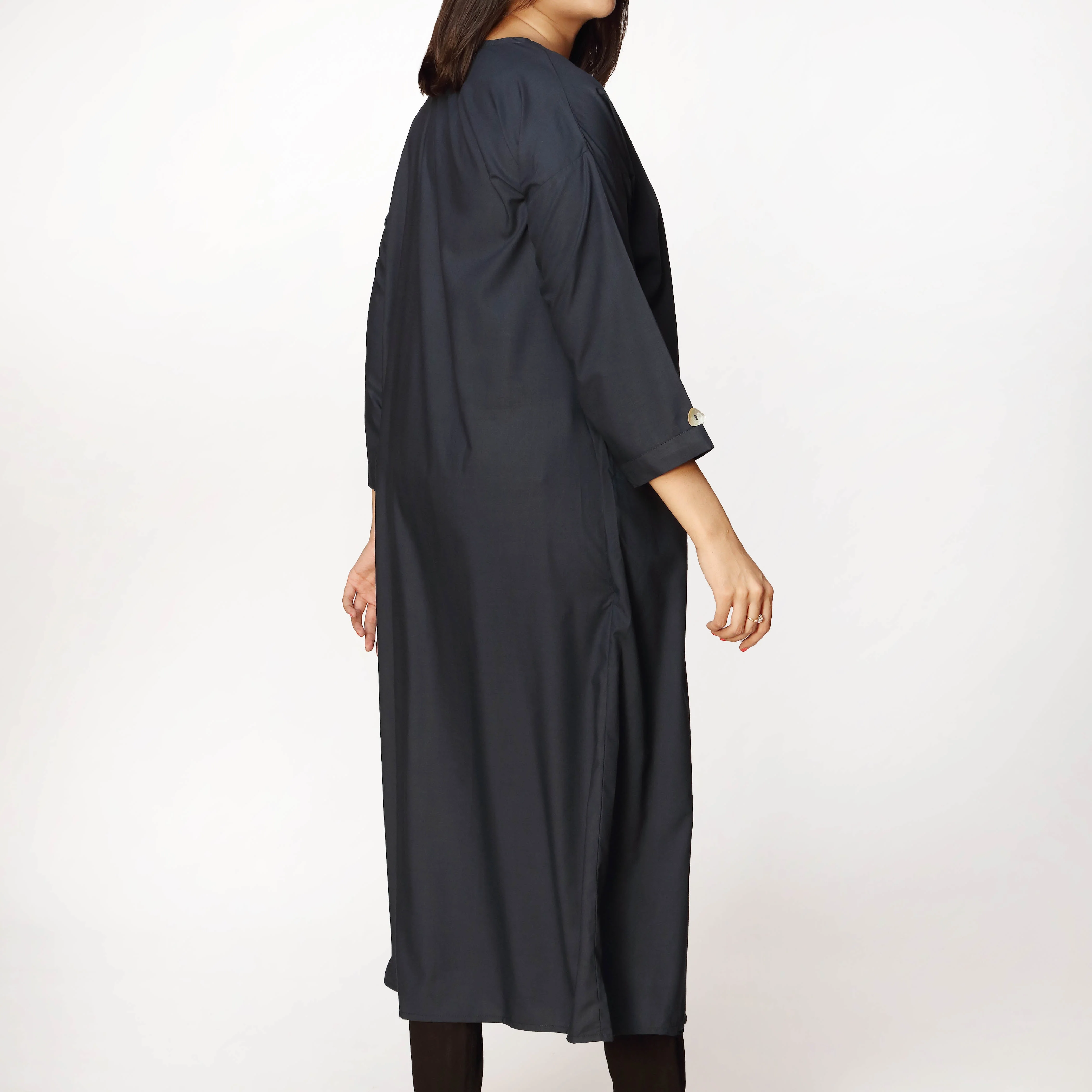 1PC- Solid Long Shirt PS3199 - Image 3