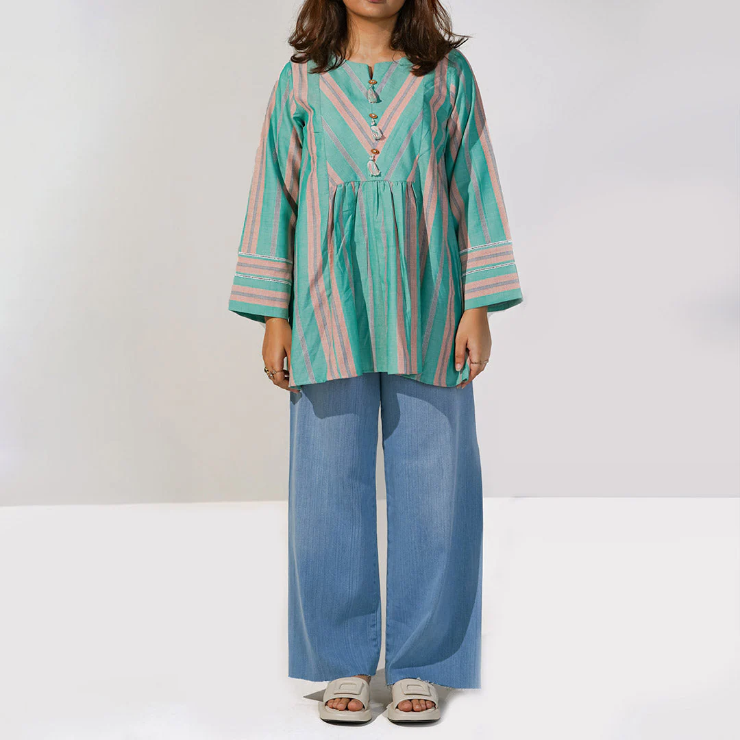 1PC- Stripe Doriya Top PW3178 - Image 3