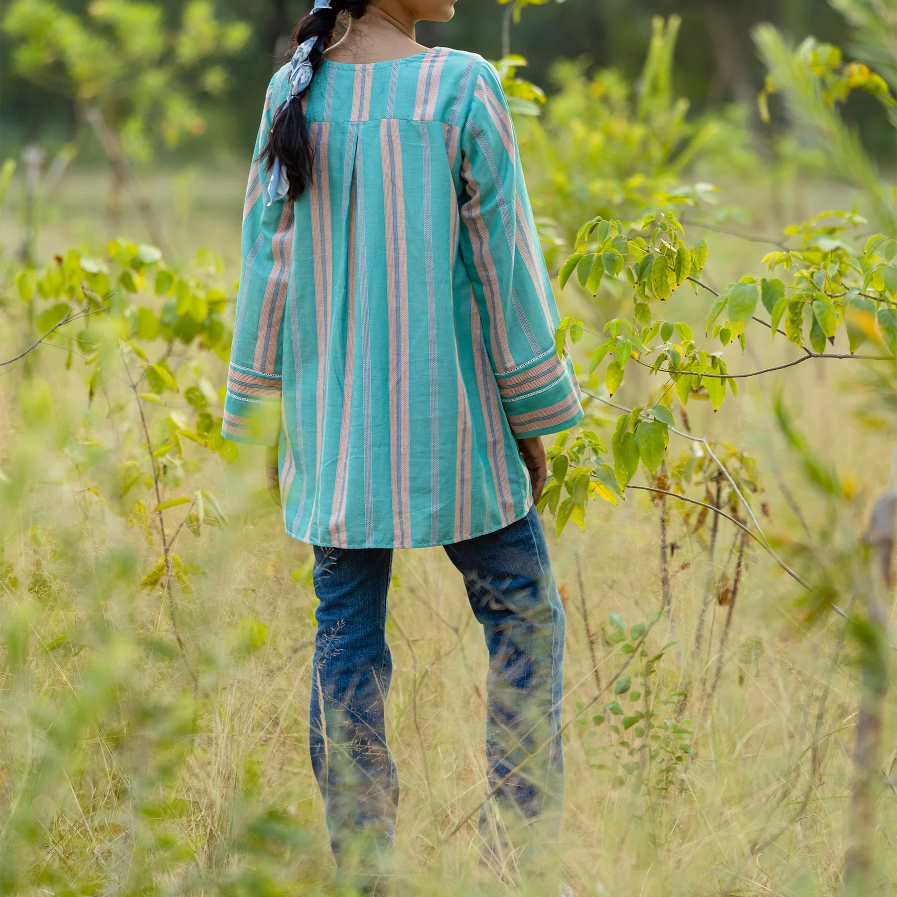 1PC- Stripe Doriya Top PW3178 - Image 4