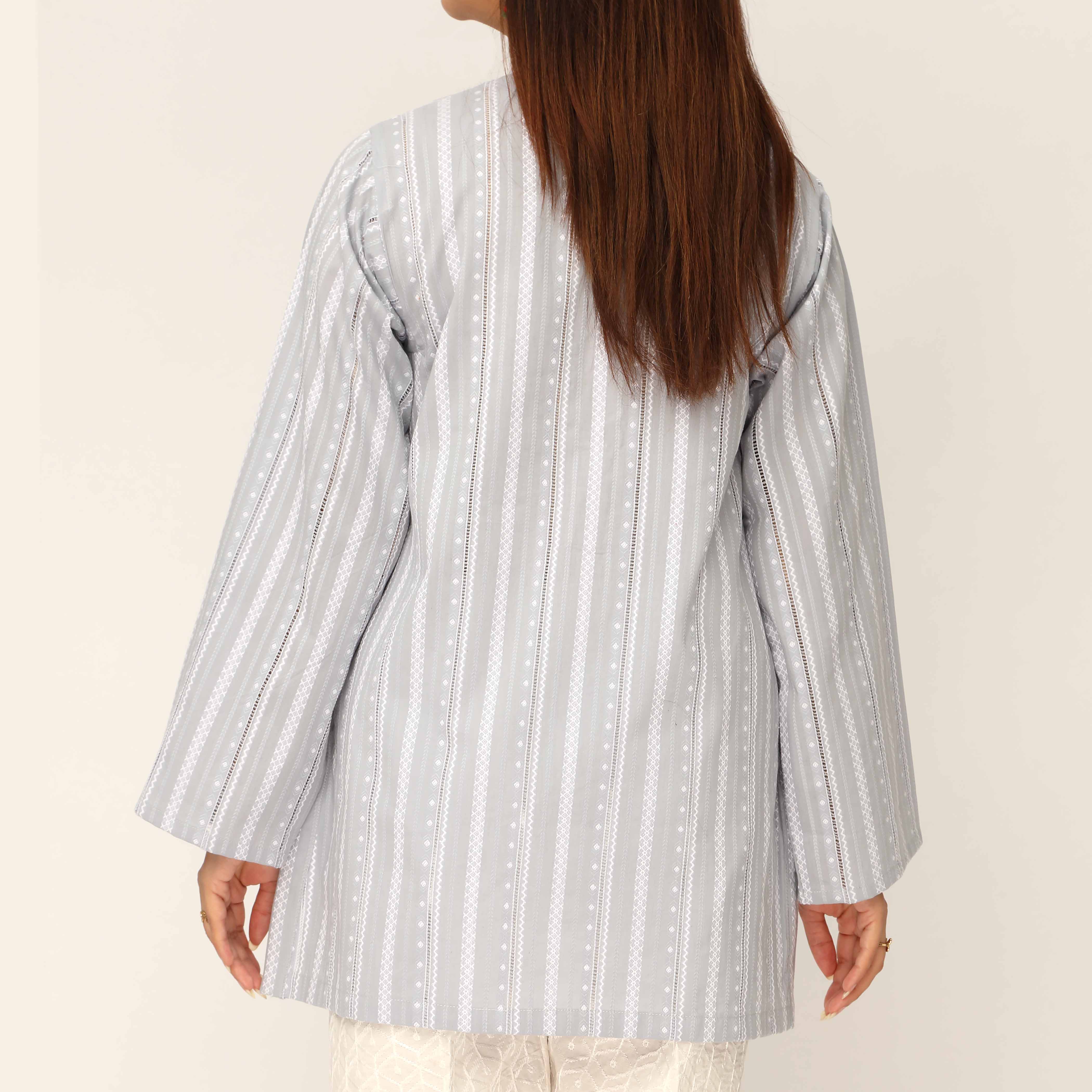 1PC- Yarn Dyed Jaquard Shirt PS5327 - Image 4