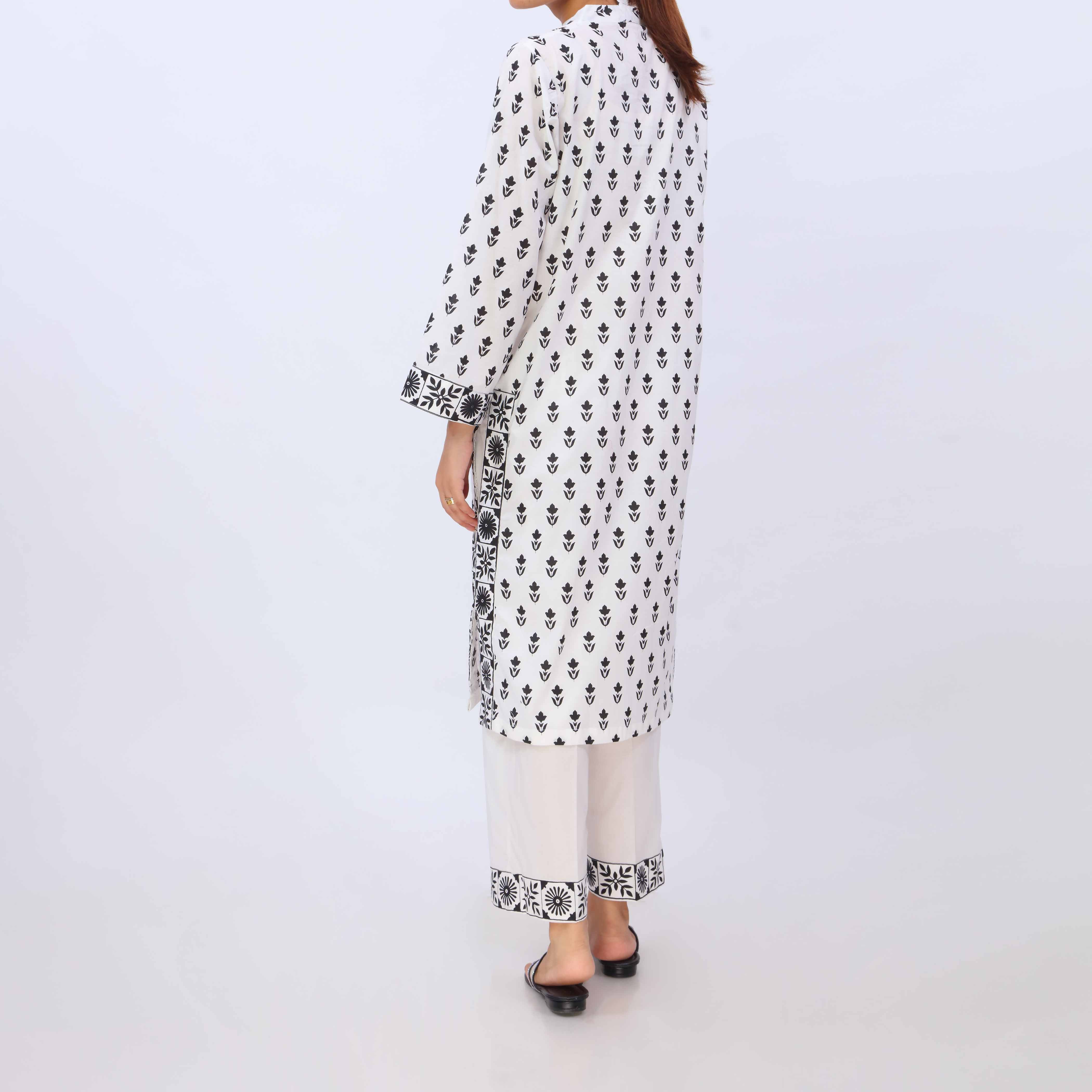 2 PC- Cotton Cambric Printed Suit PS5050 - Image 2