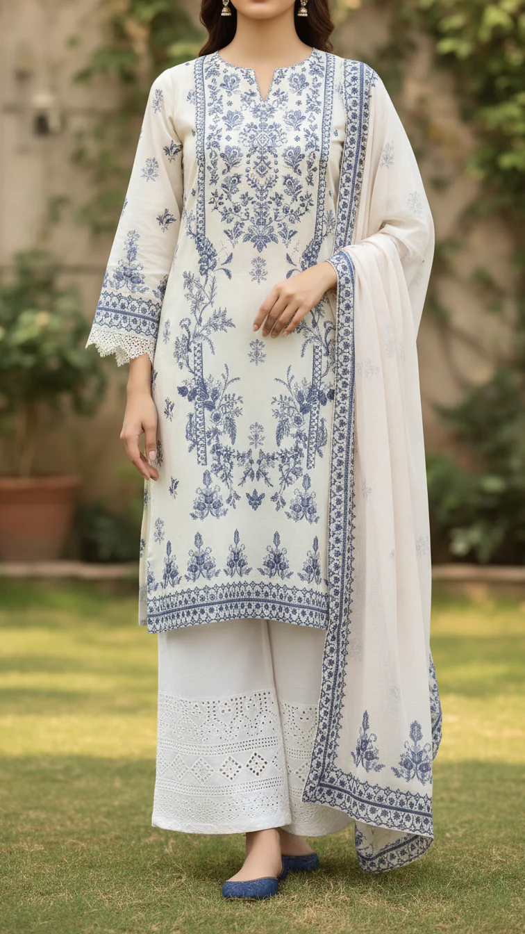 2 PC- Digital Printed Lawn Suit PS5426