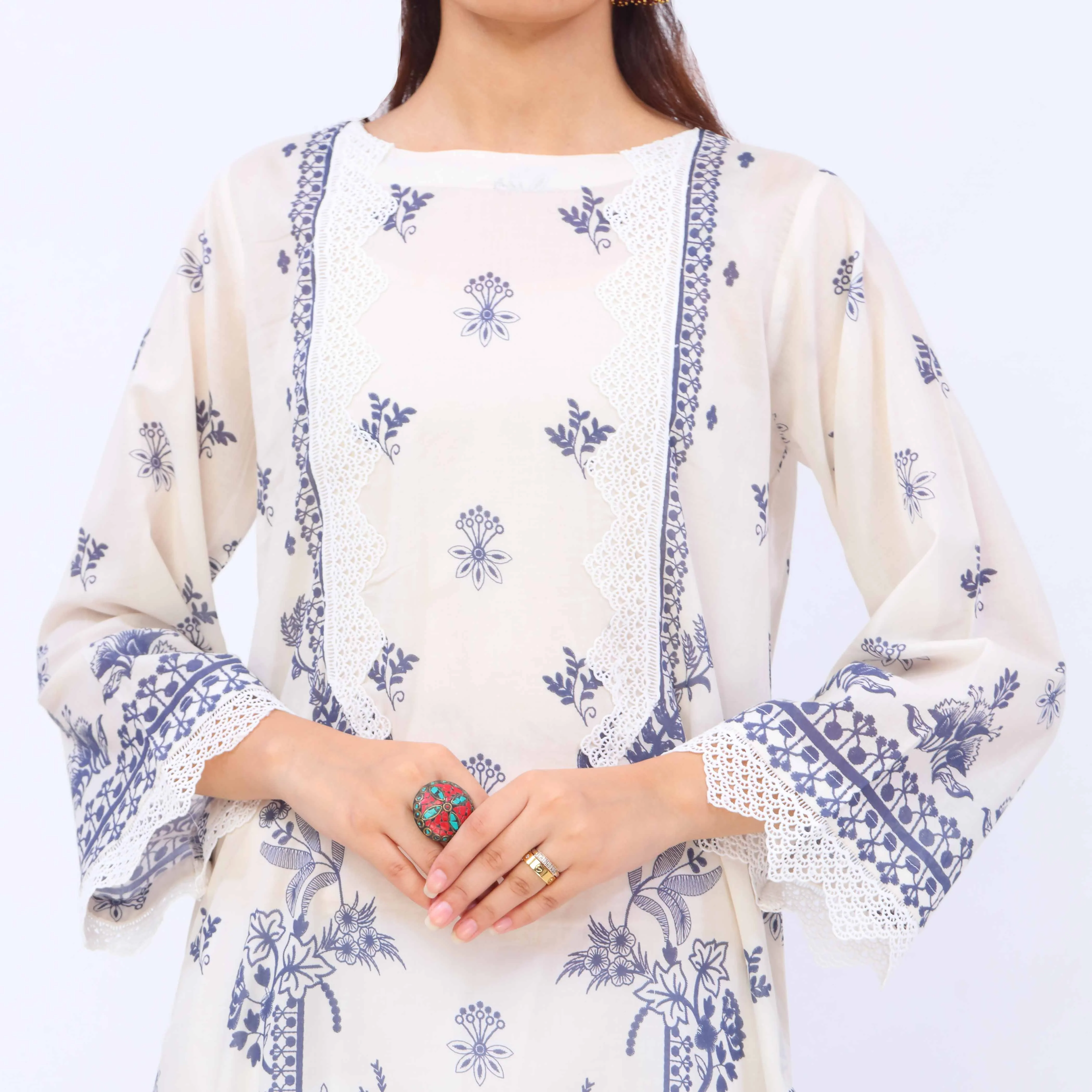 2 PC- Digital Printed Lawn Suit PS5426 - Image 3