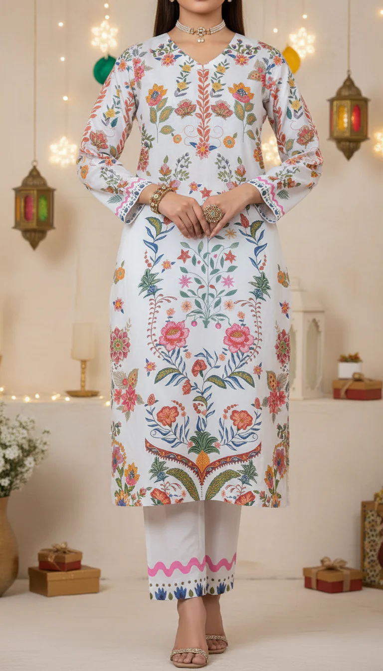 2 PC Digital Printed Suit PS6151 - Image 2
