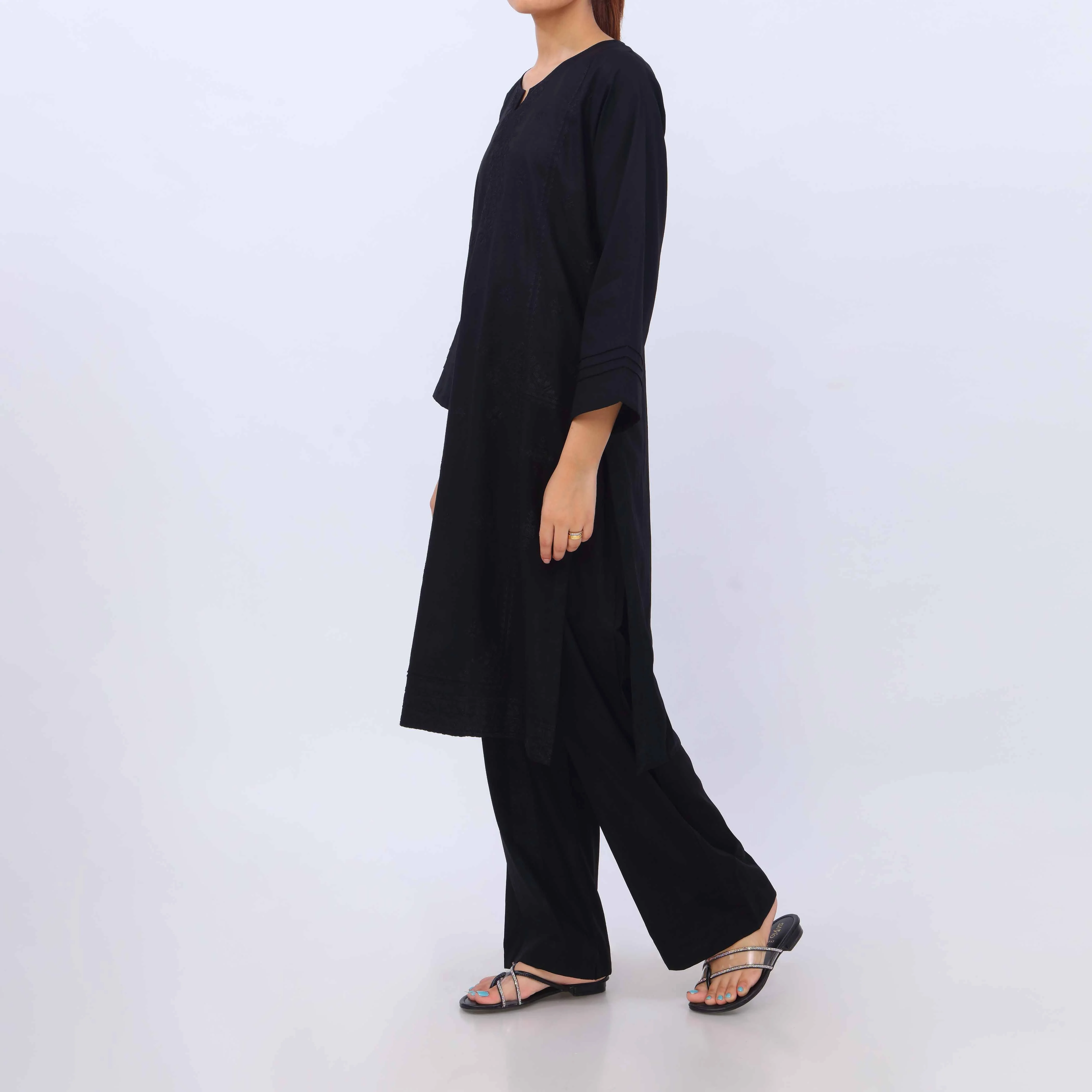 2 PC- Embroidered Cambric Suit PS5443 - Image 2
