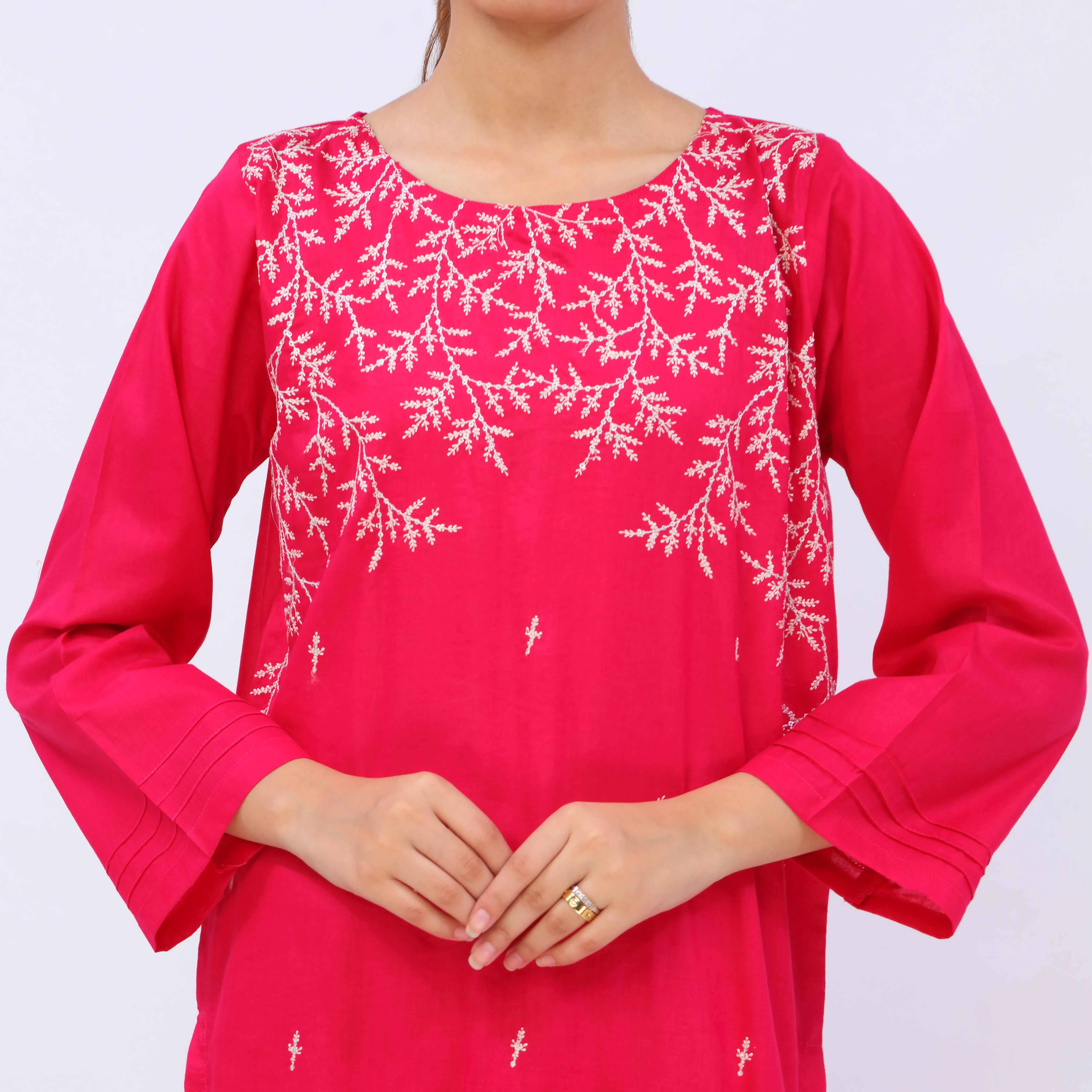 2 PC- Embroidered Cambric Suit PS5446 - Image 2