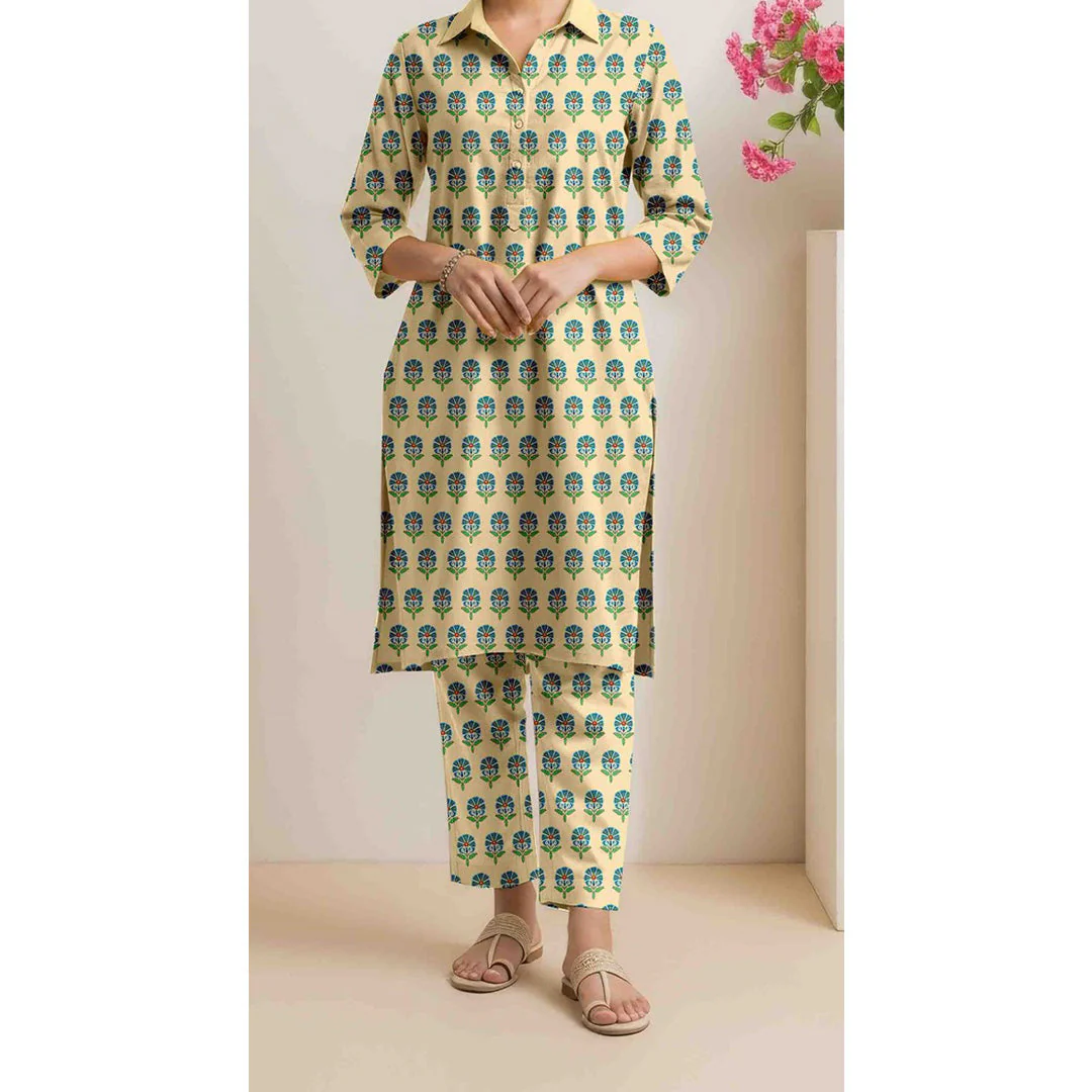 2PC Unstitched Printed Suit US5466 - Image 2
