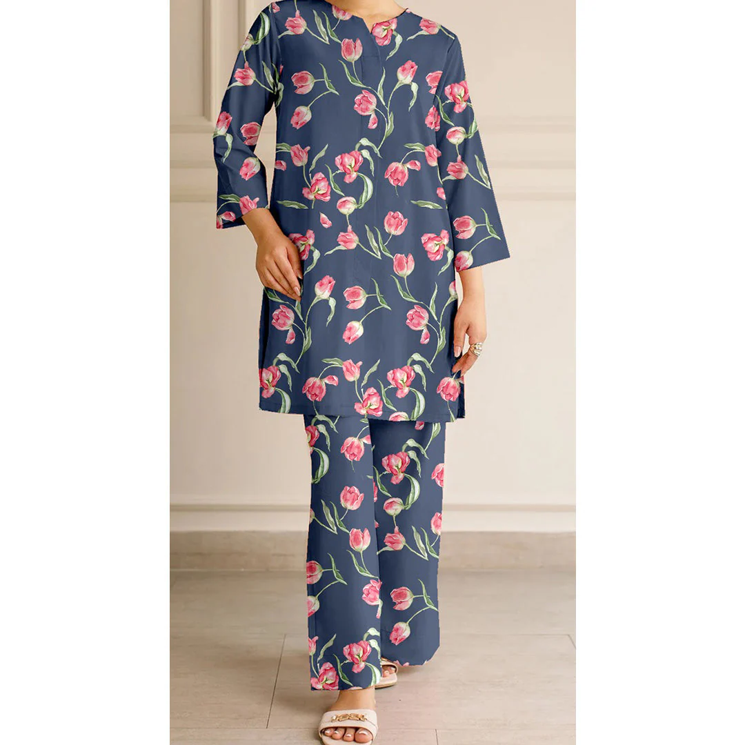 2PC Unstitched Printed Suit US5517 - Image 2