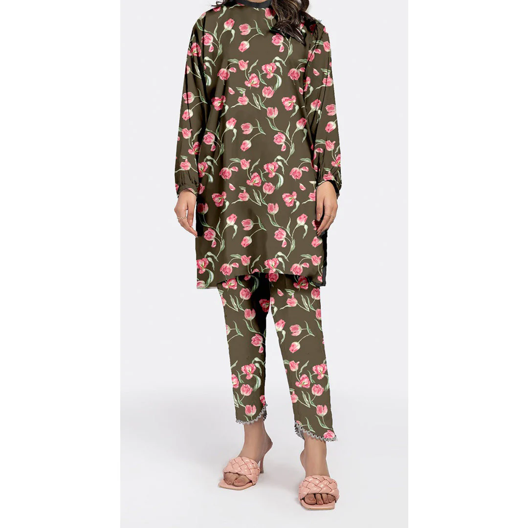 2PC Unstitched Printed Suit US5518 - Image 2