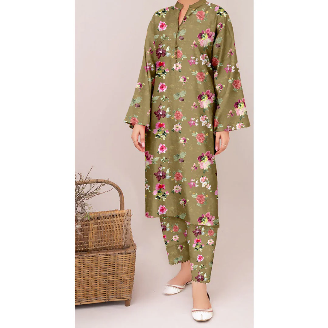 2PC Unstitched Printed Suit US5526 - Image 2