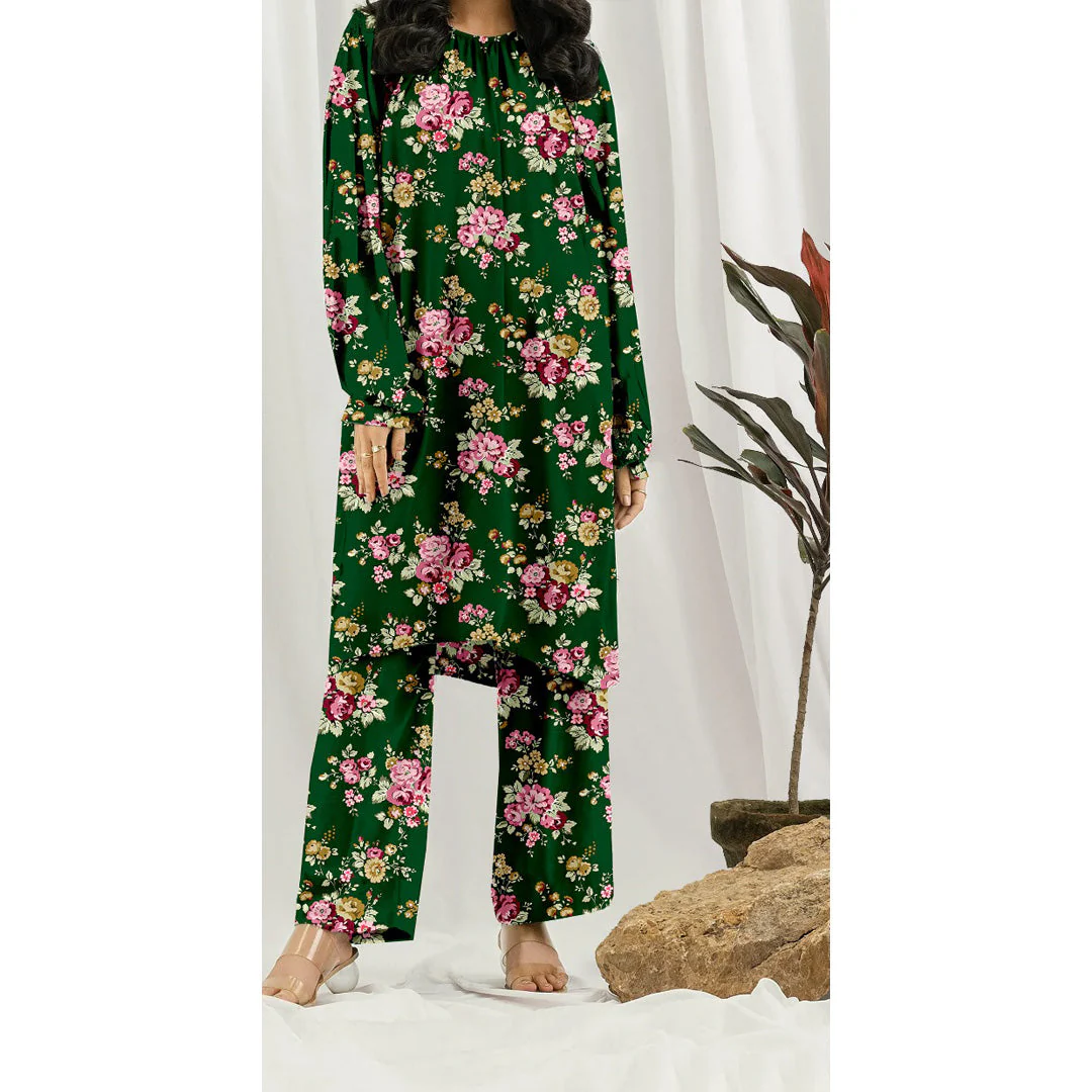 2 PC Unstitched Slub Khaddar Suit UW5033 - Image 2
