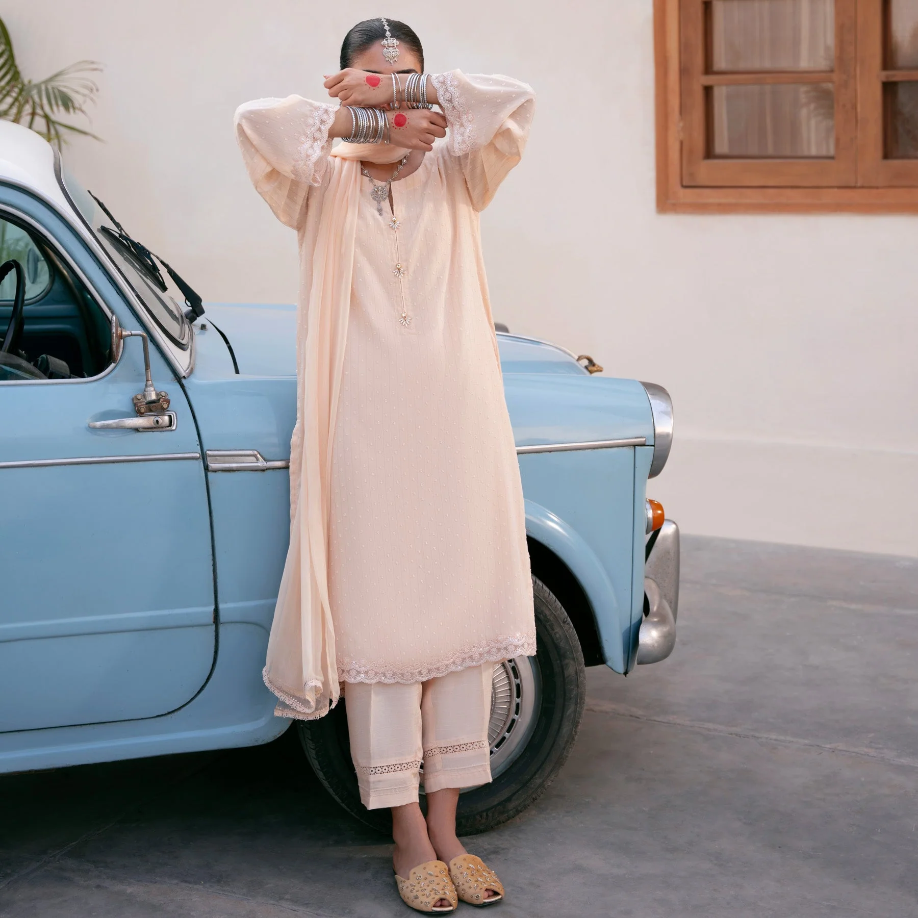 2PC- Chiffon Zari Suit PS5076