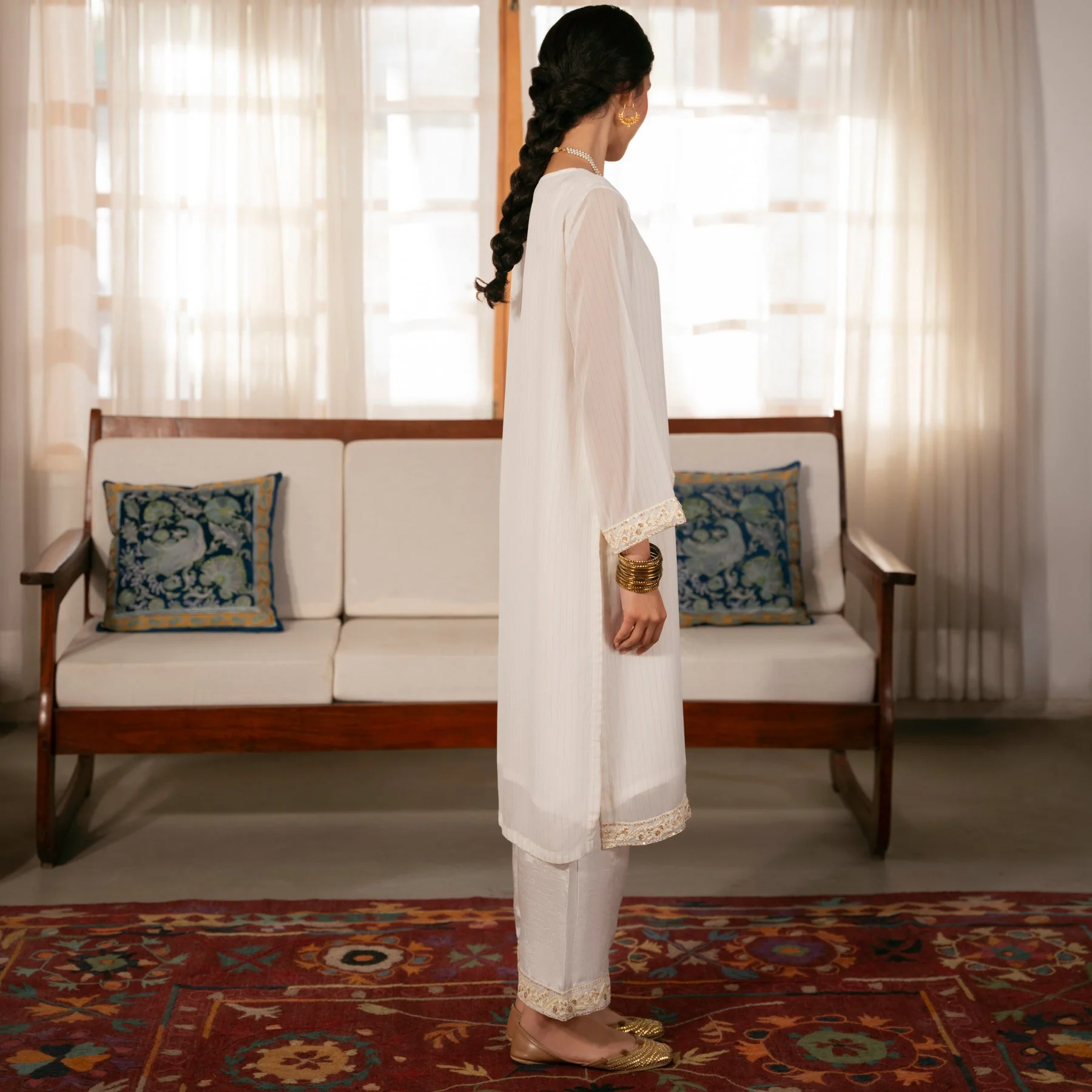 2PC- Chiffon Zari Suit PS5082 - Image 3