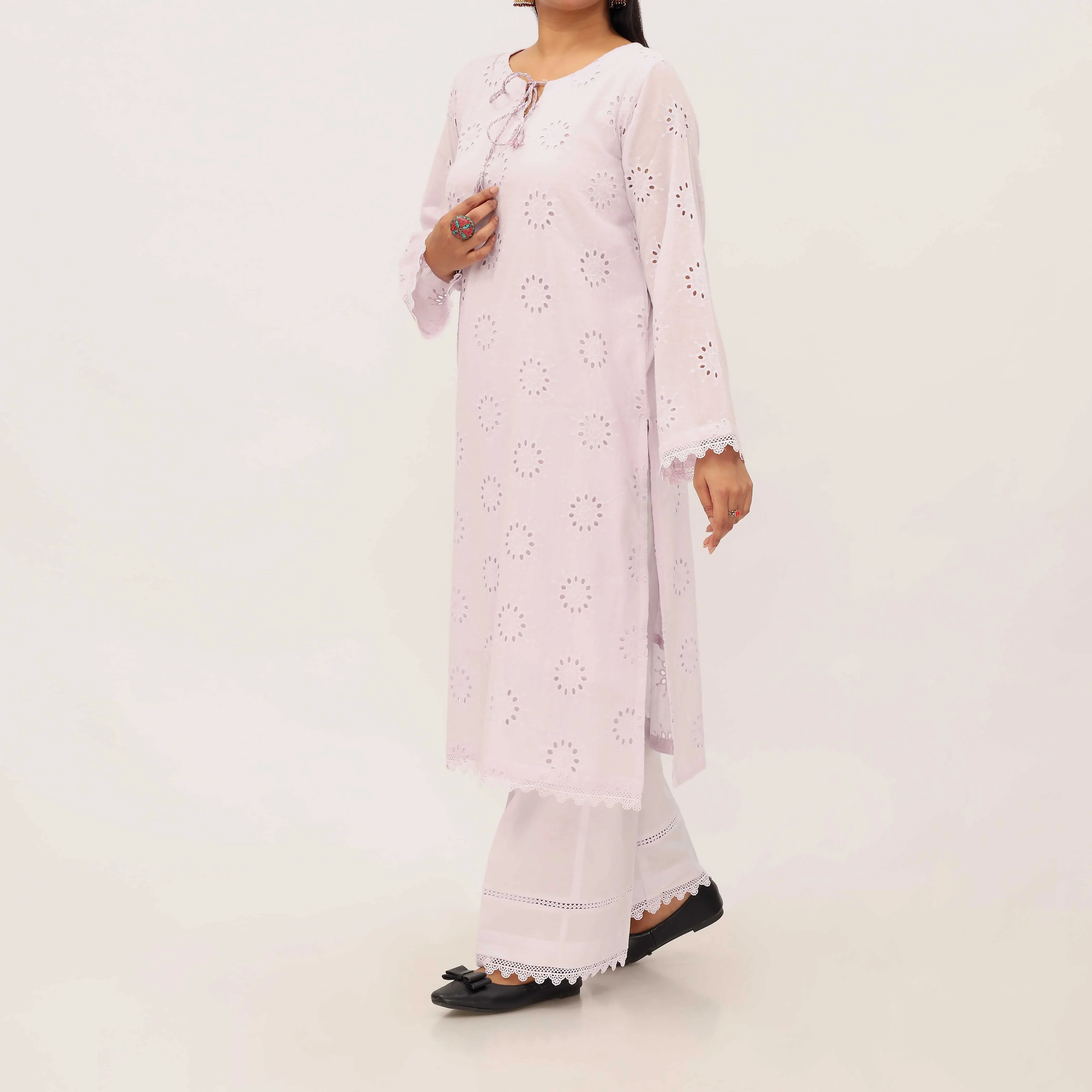 2PC- Chikan Schiffli Lawn Suit PS5304 - Image 3