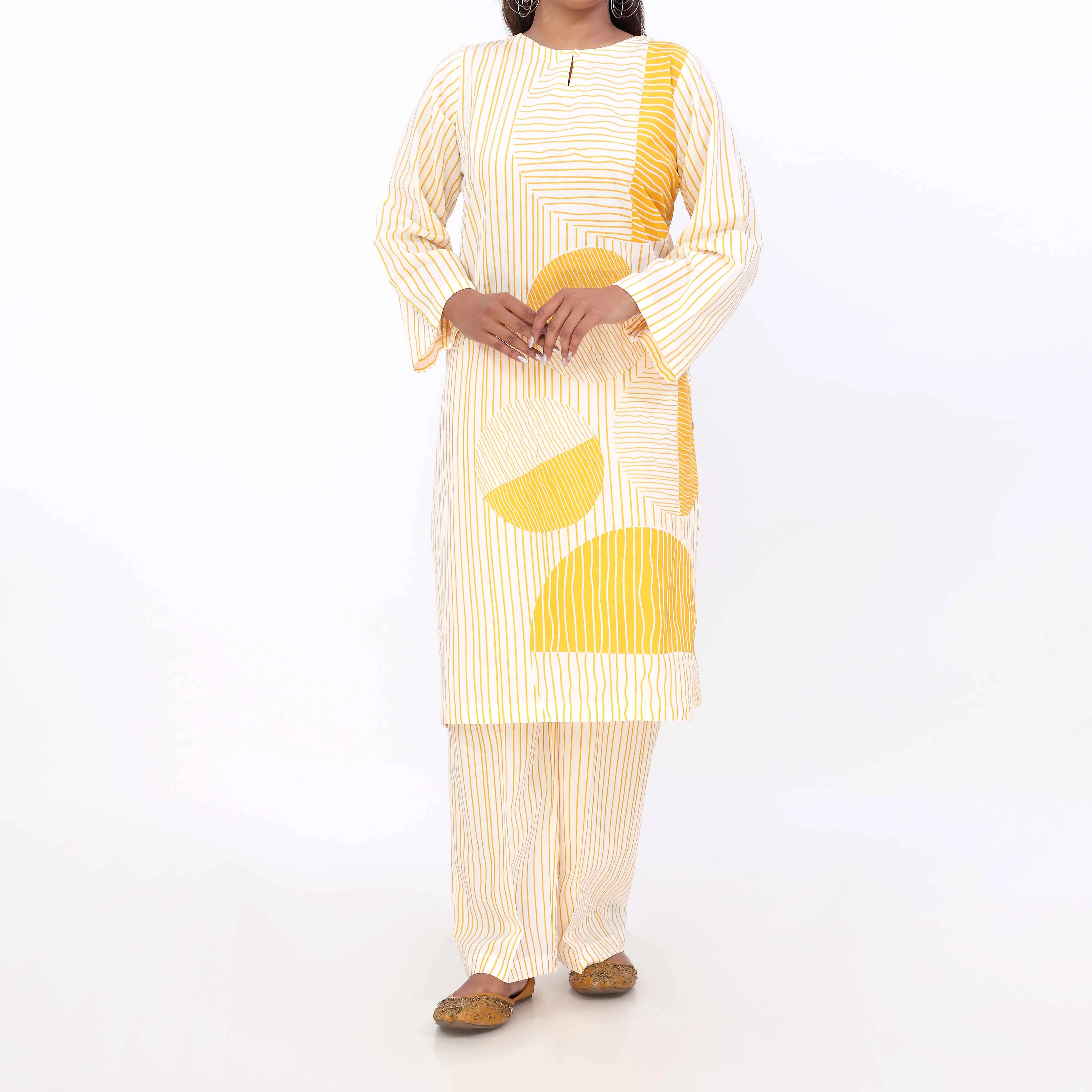 2PC- Cotton Cambric Printed Suit PW5063 - Image 2