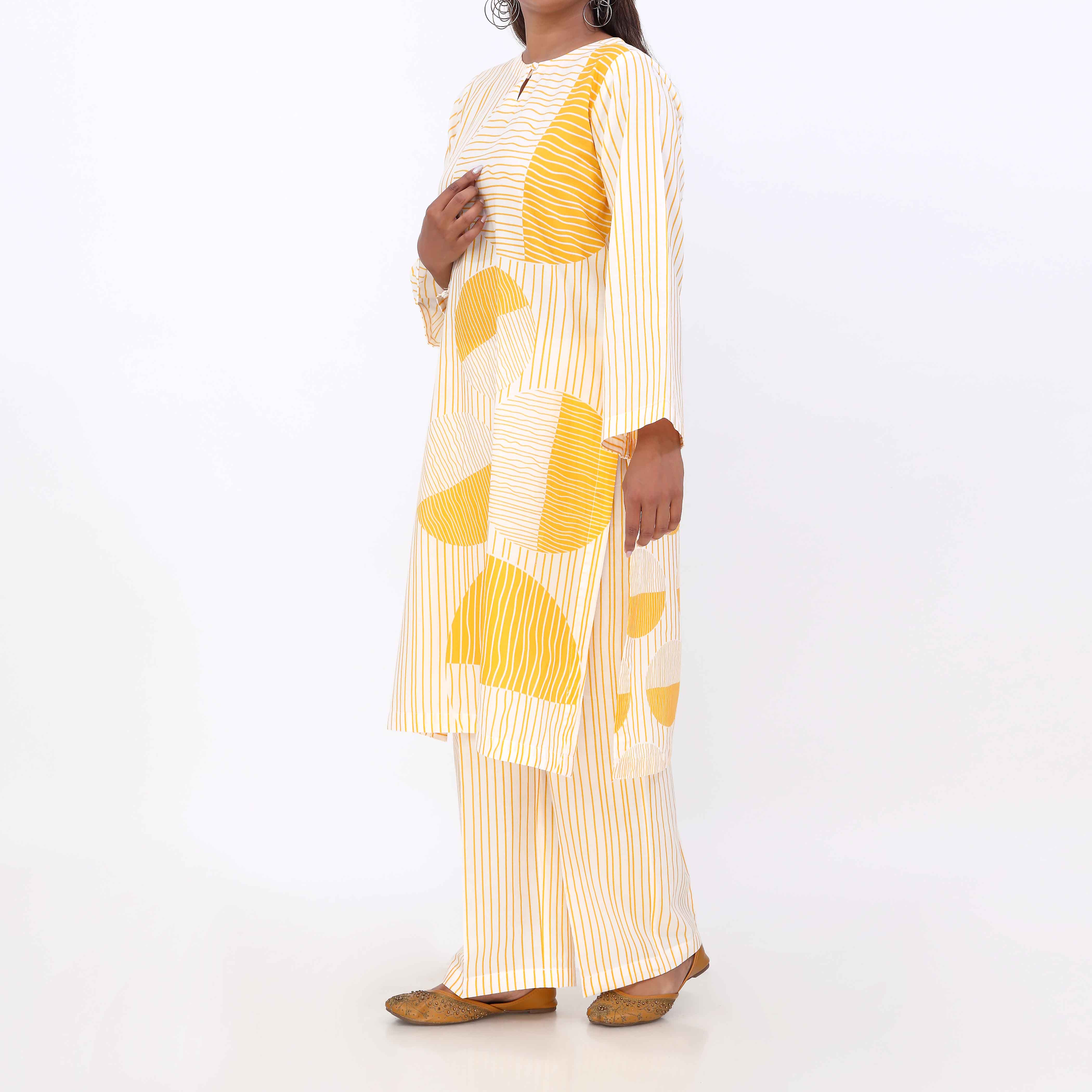 2PC- Cotton Cambric Printed Suit PW5063 - Image 3