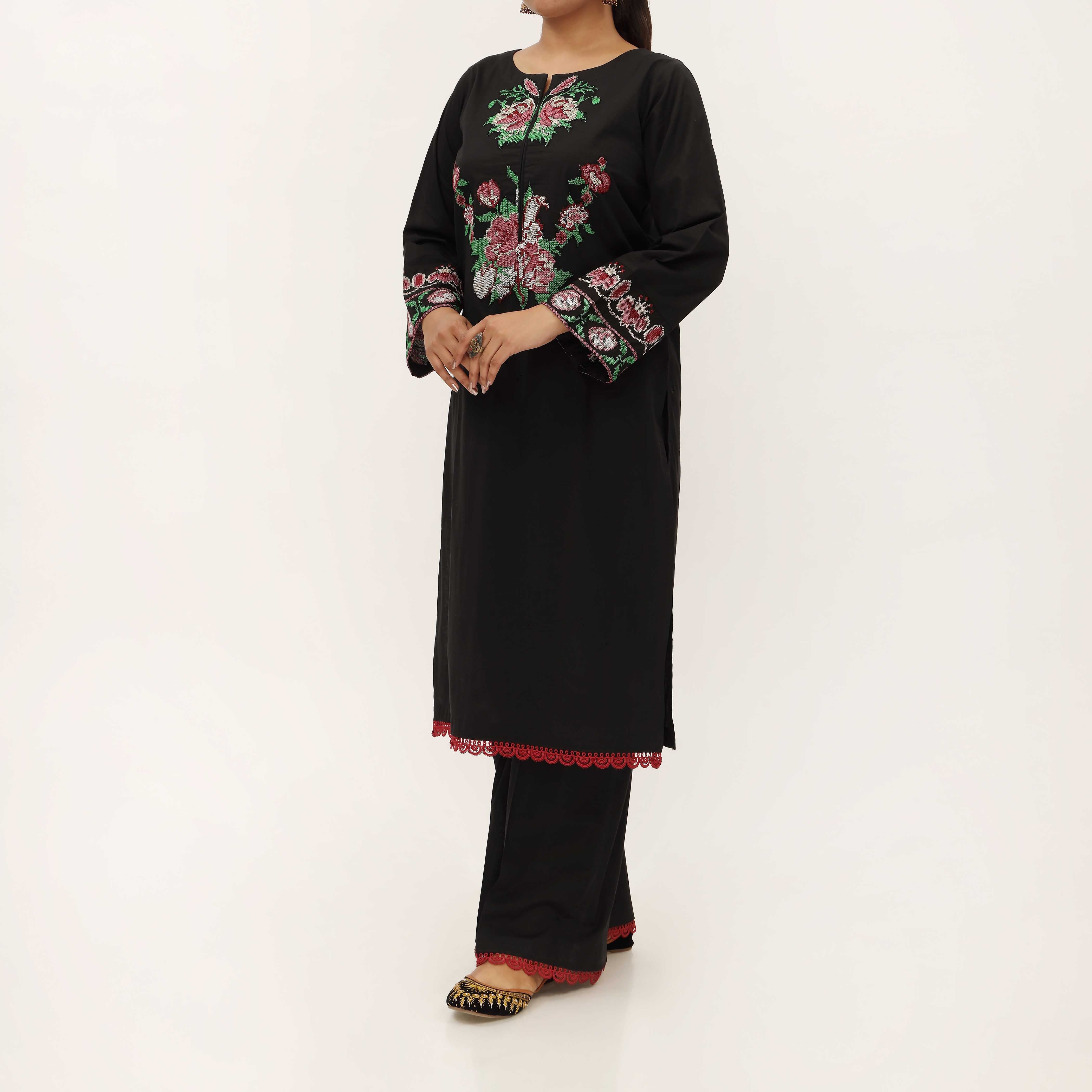 2PC- Cotton Cambric Suit PS5084 - Image 4