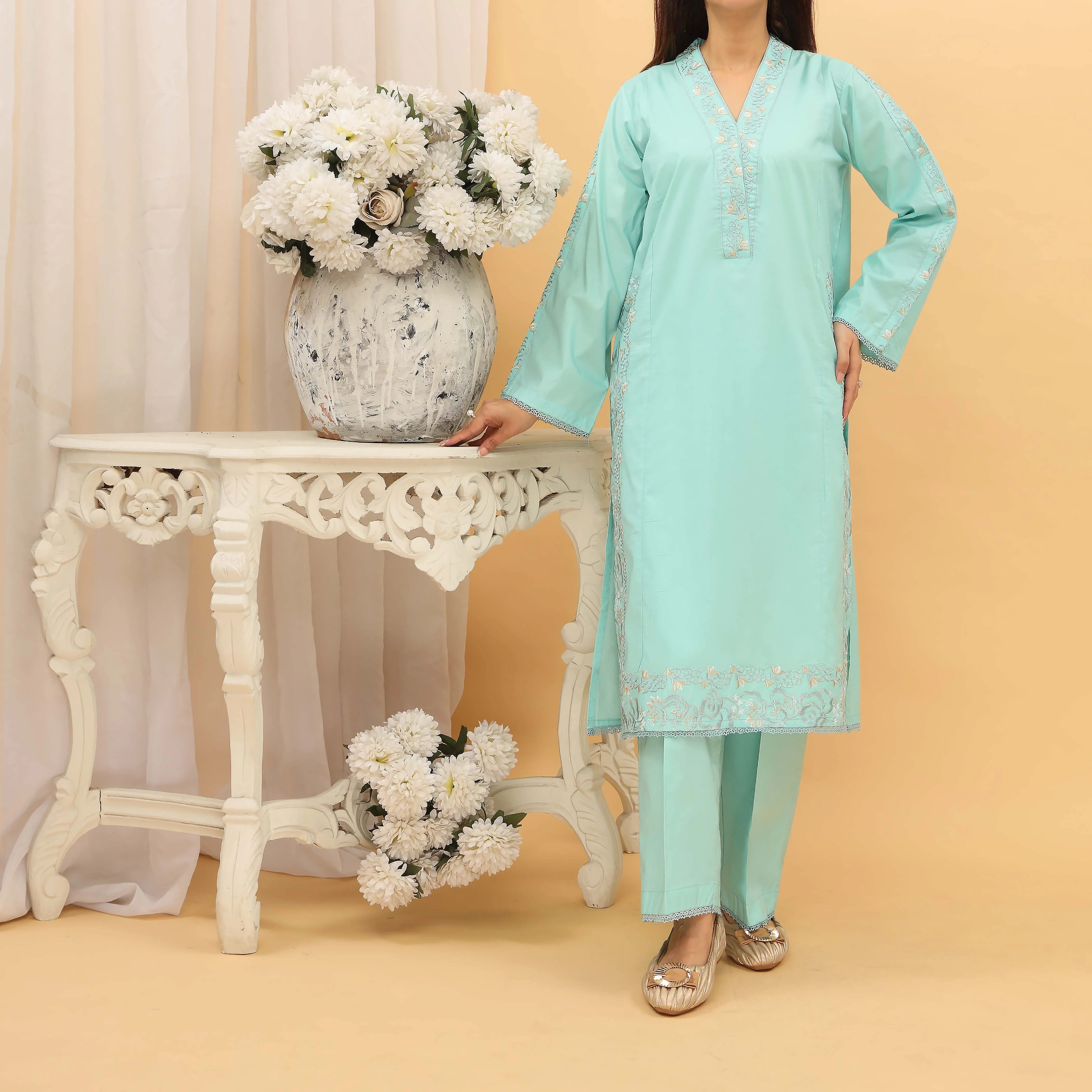 2PC- Cotton Cambric Suit PS5123