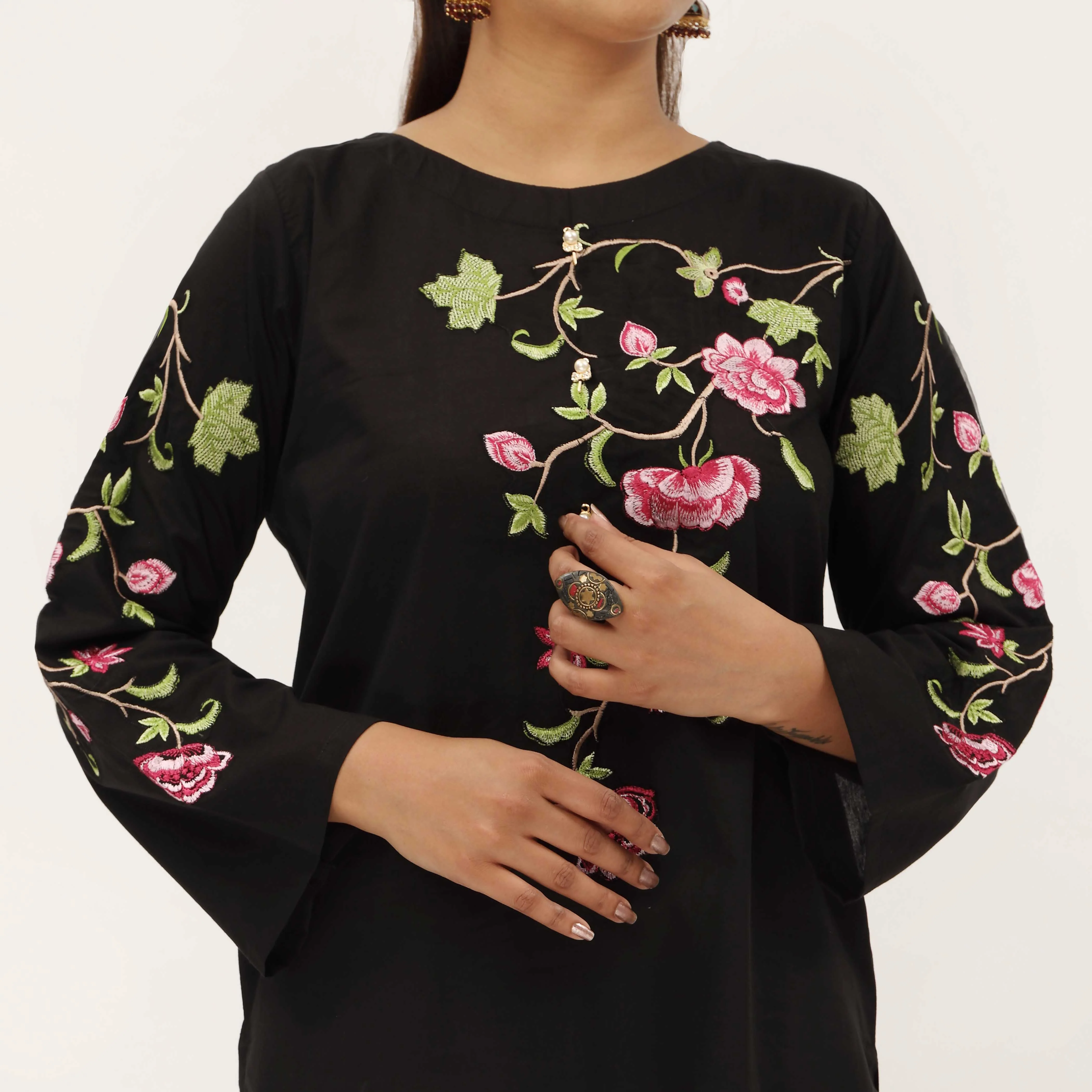 2PC- Cotton Cambric Suit PS5186 - Image 2