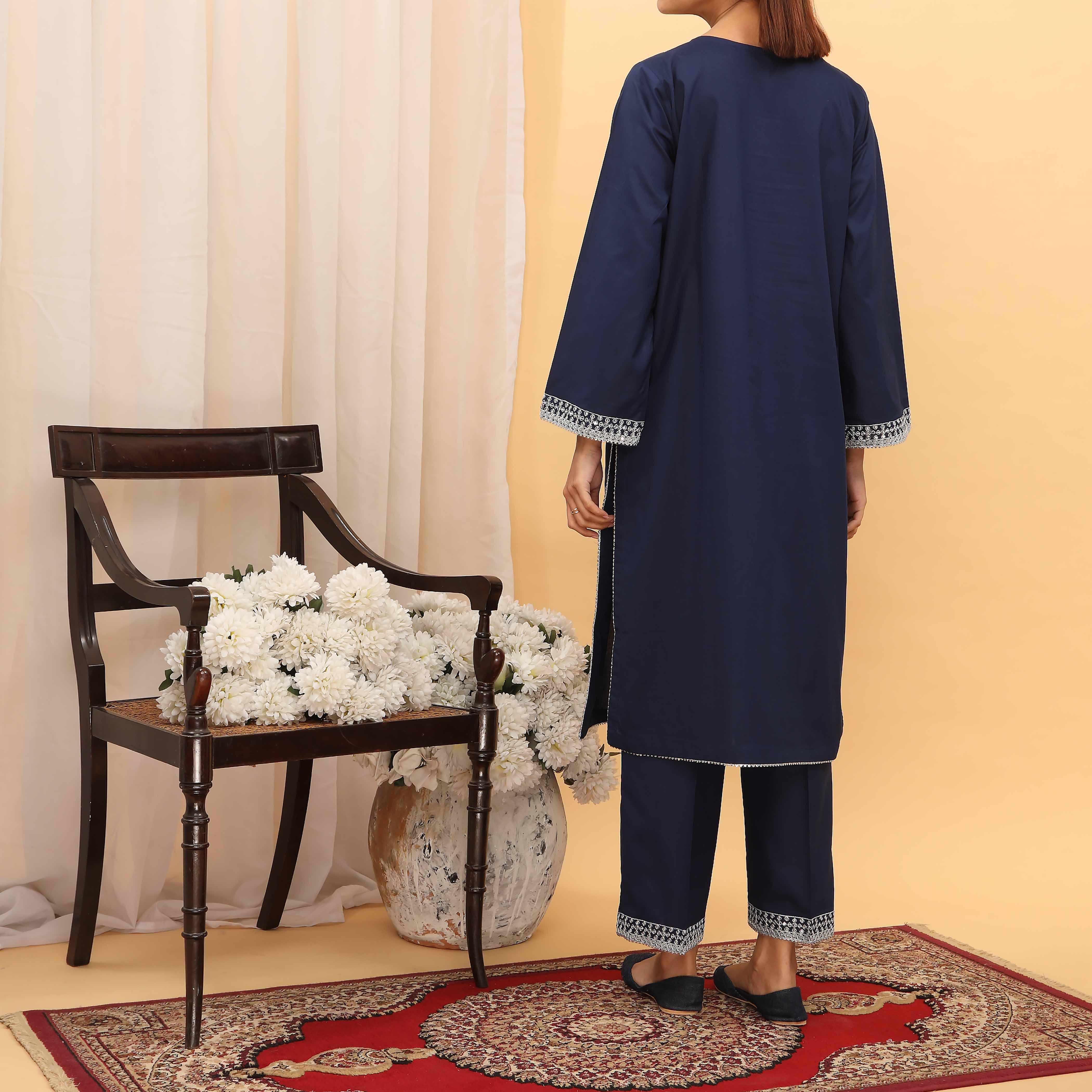 2PC- Cotton Cambric Suit PS5251 - Image 3
