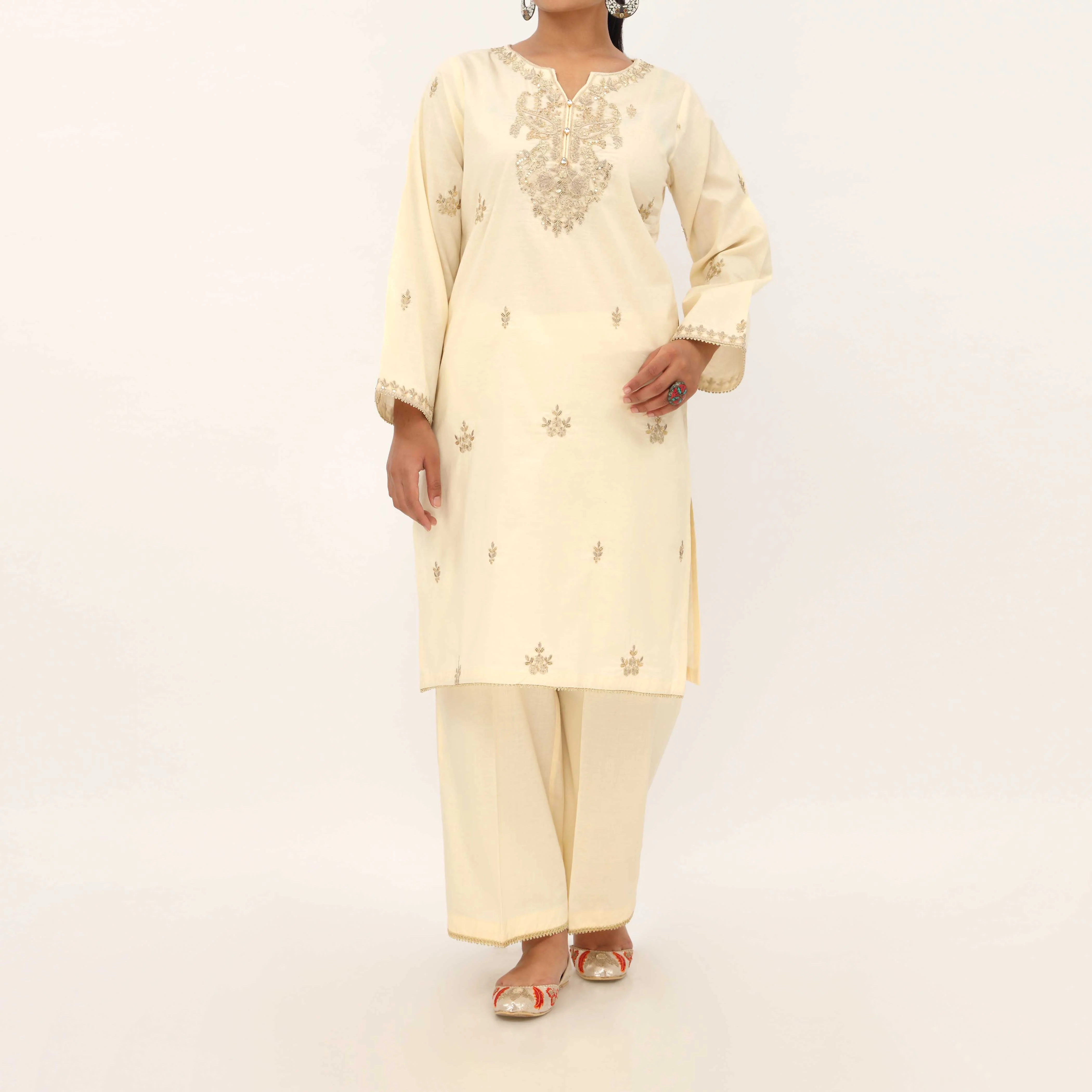 2PC- Cotton Cambric Suit PS5295
